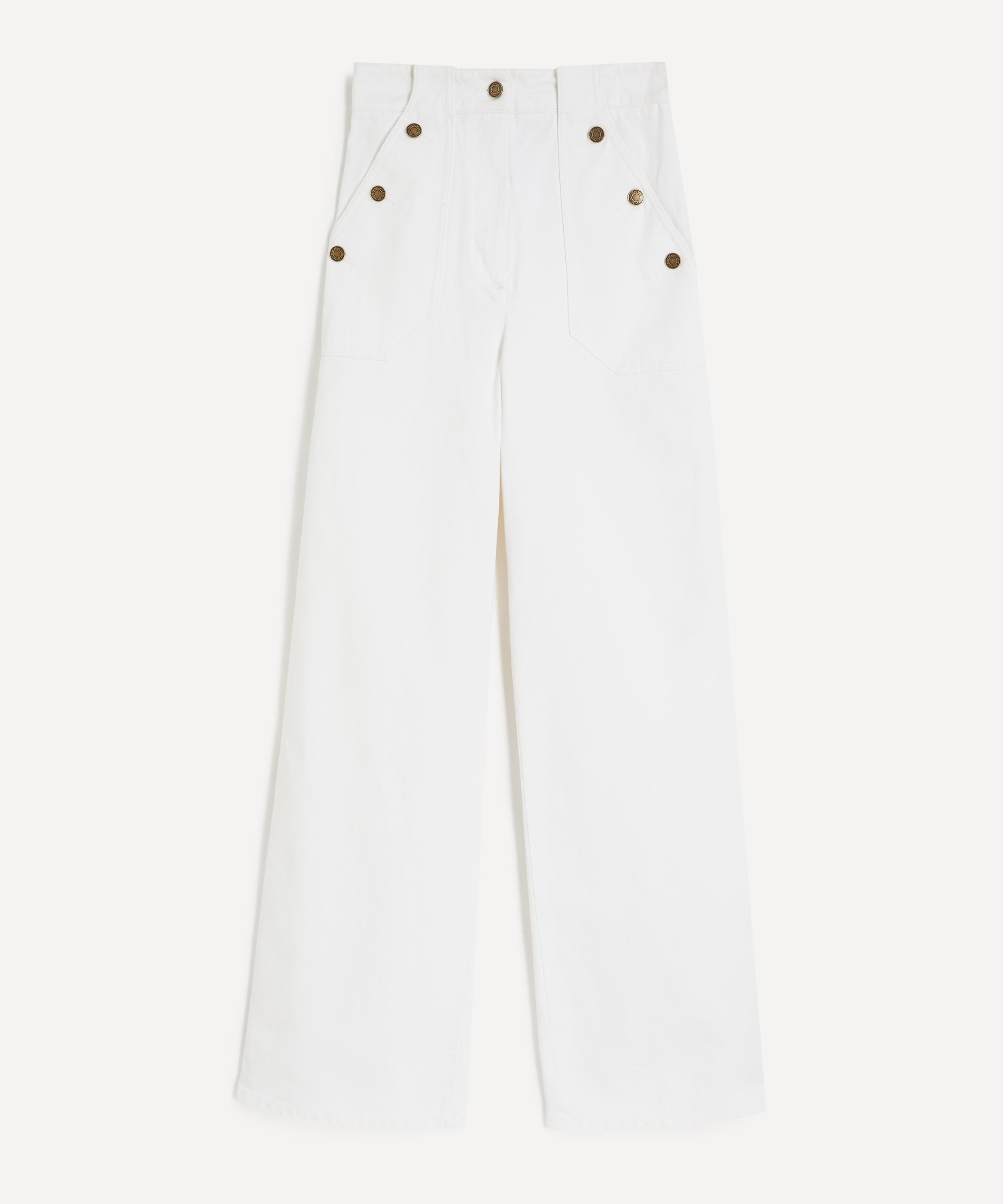 Max Mara - Badesse Cotton Bull Denim Wide-Leg Trousers image number 0