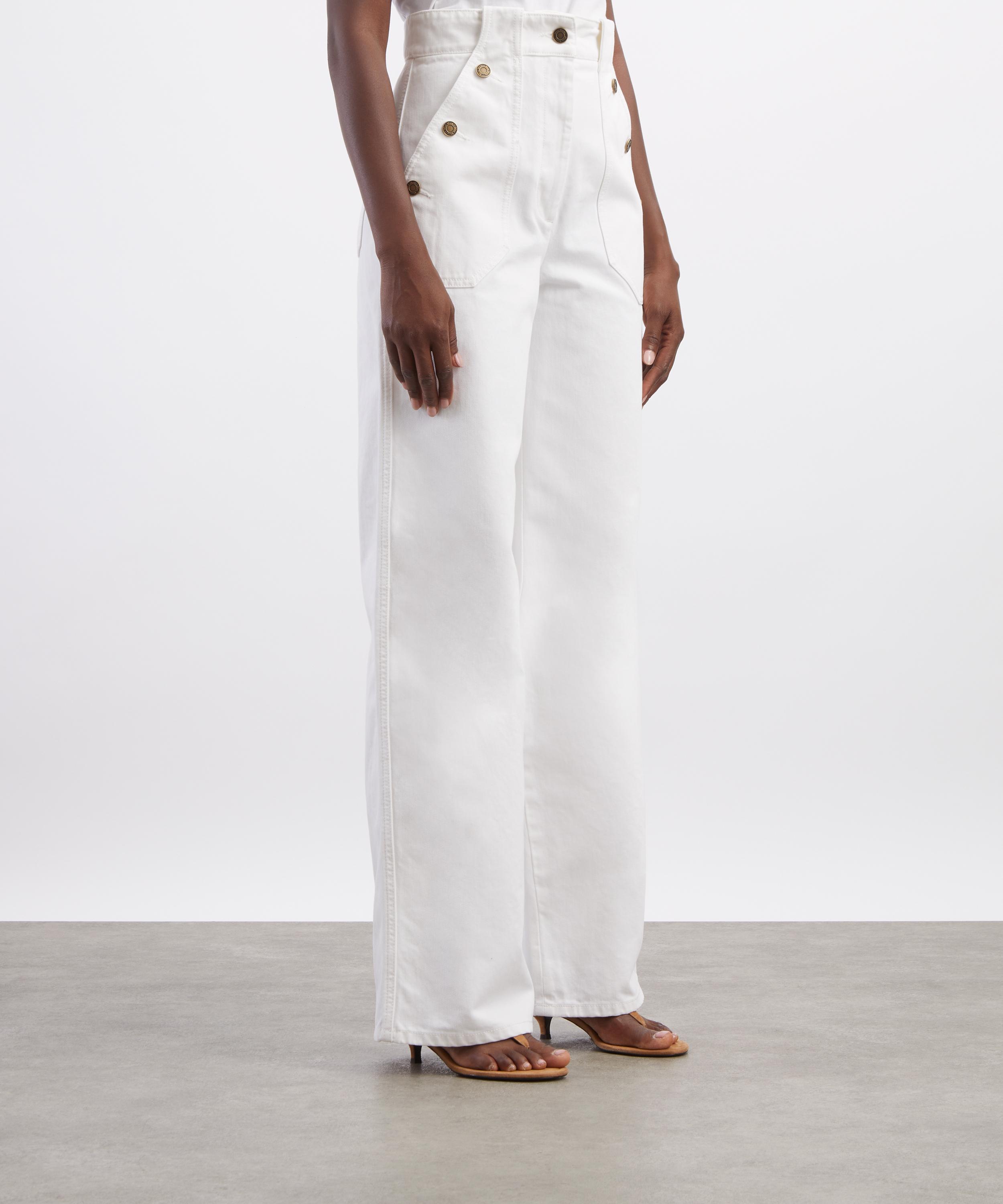 Max Mara - Badesse Cotton Bull Denim Wide-Leg Trousers image number 2