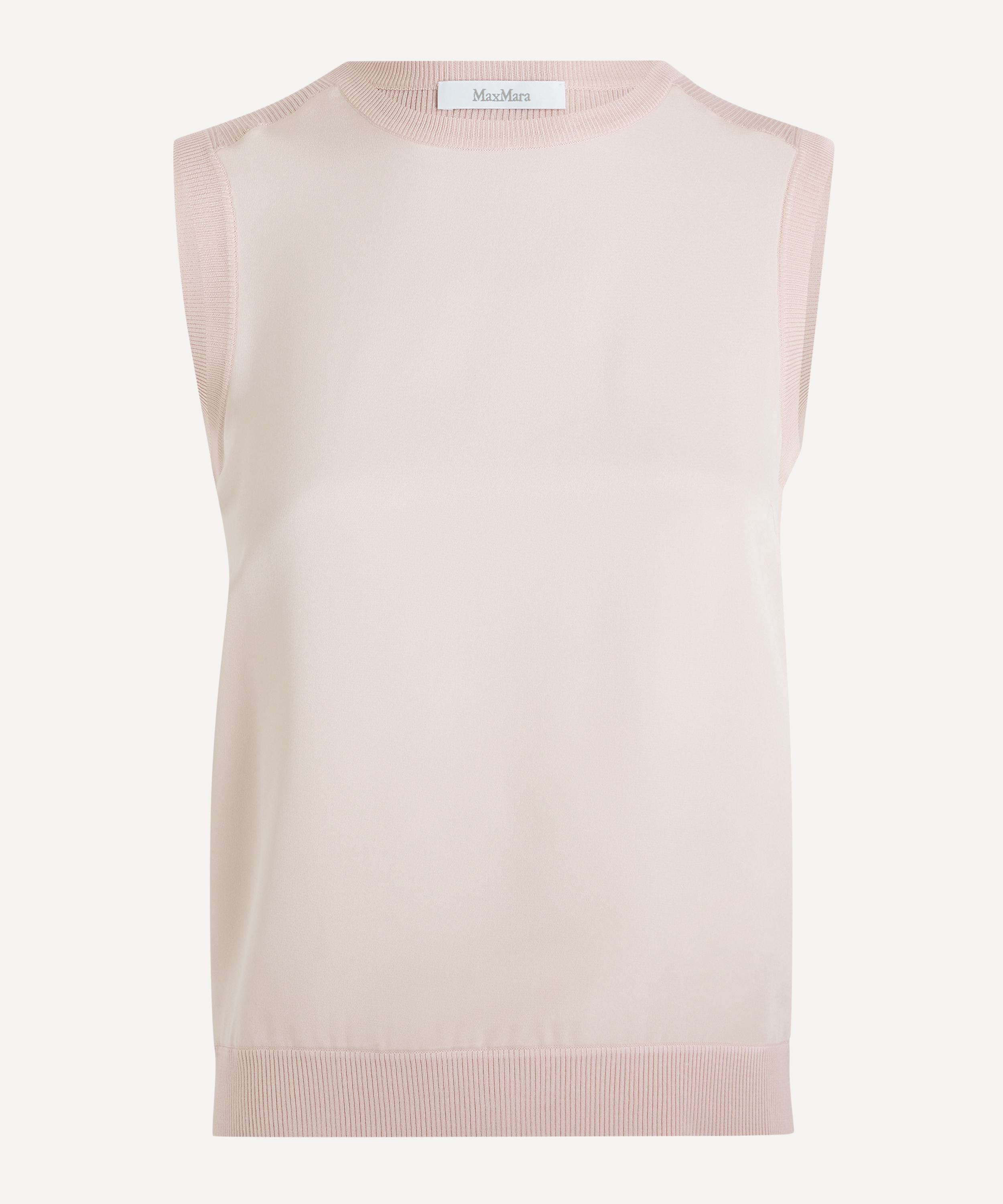 Max Mara - Pink Ginseng Sleeveless Cashmere-Silk Jumper image number 0