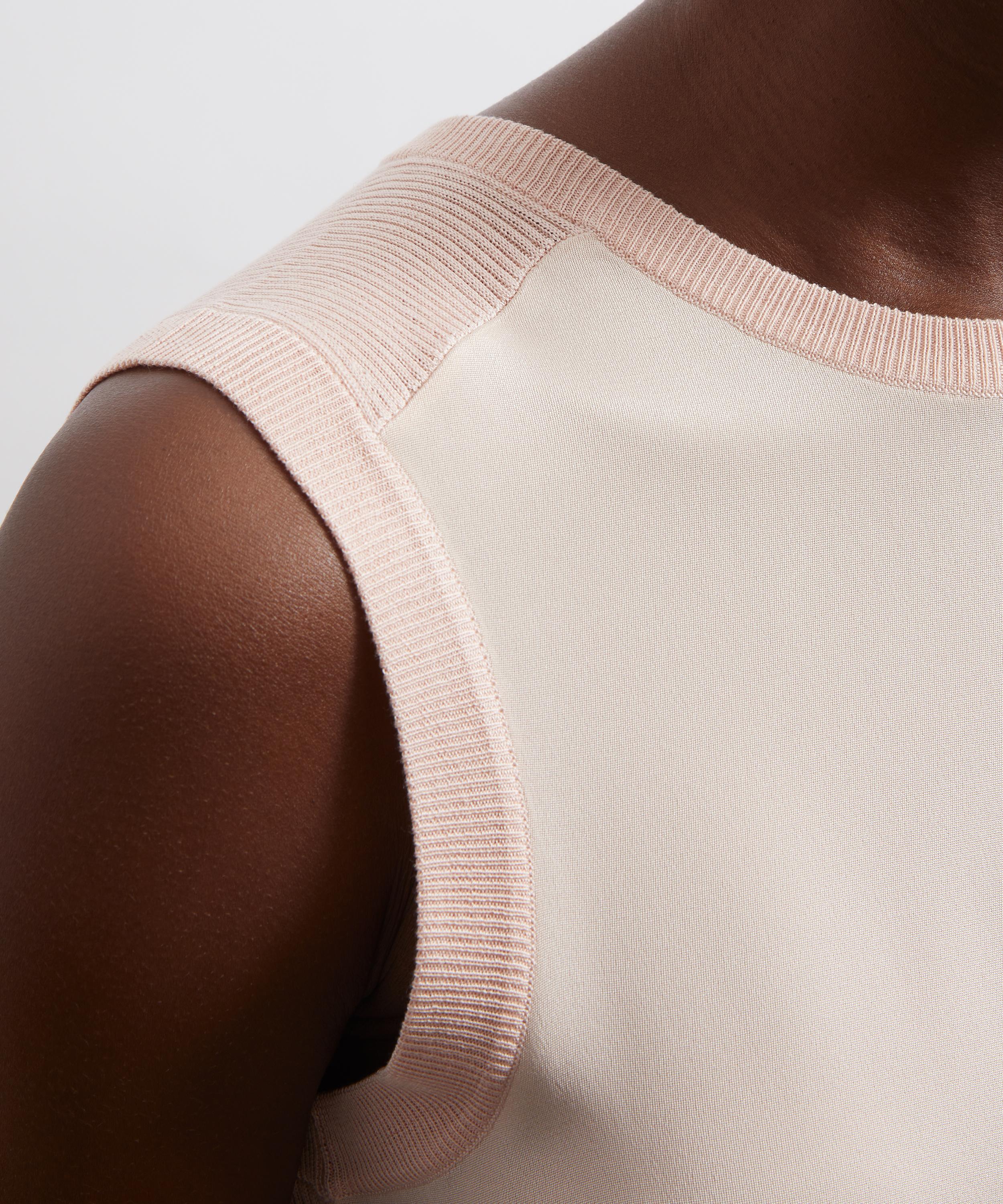 Max Mara - Pink Ginseng Sleeveless Cashmere-Silk Jumper image number 4