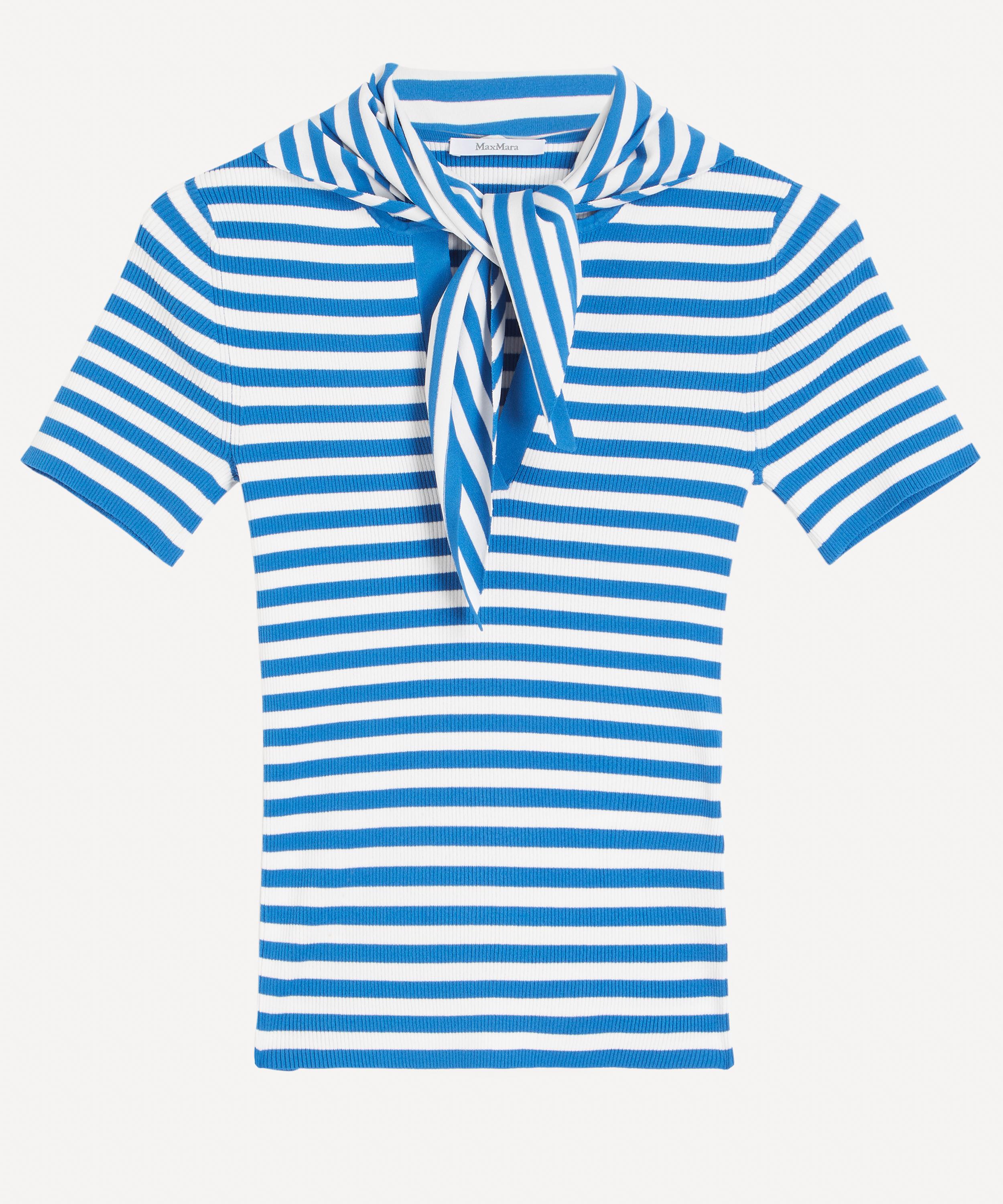 Max Mara - Palmeti Bow-Tie Striped T-Shirt image number 0