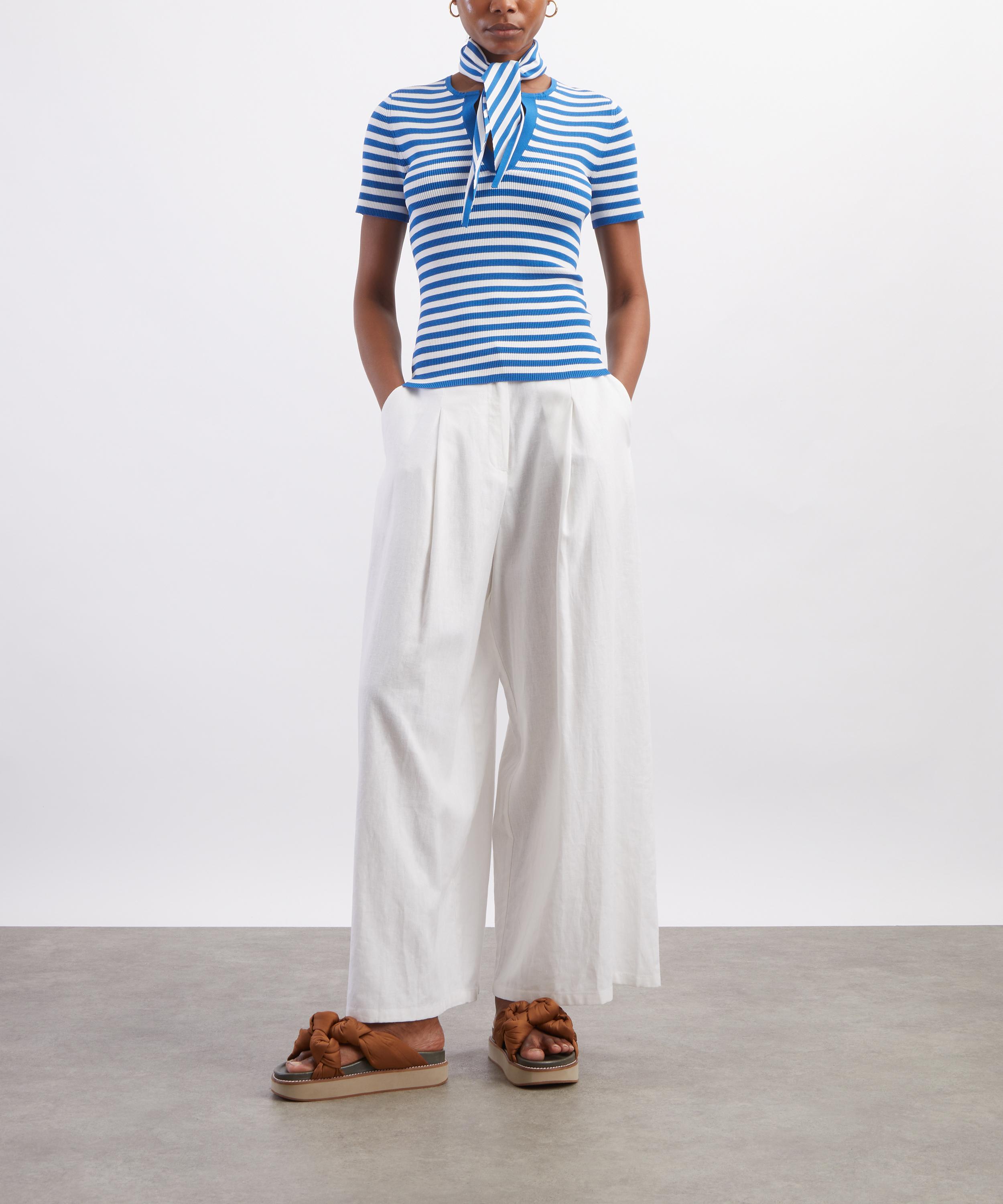 Max Mara - Palmeti Bow-Tie Striped T-Shirt image number 1