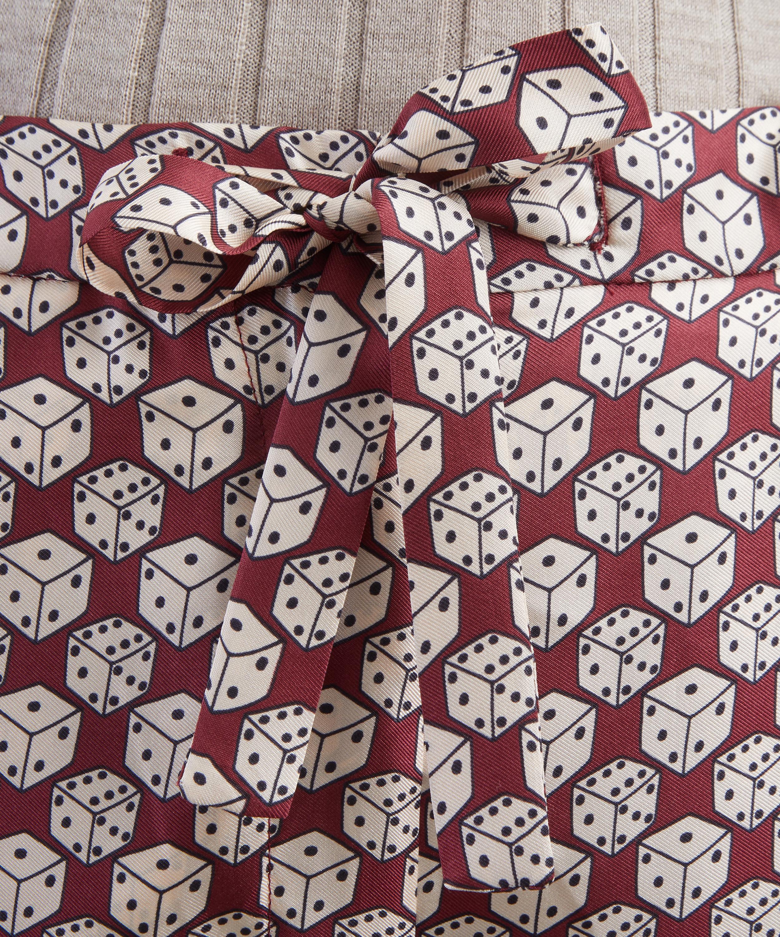 S Max Mara - Amelia Printed Drawstring Silk Twill Trousers image number 4