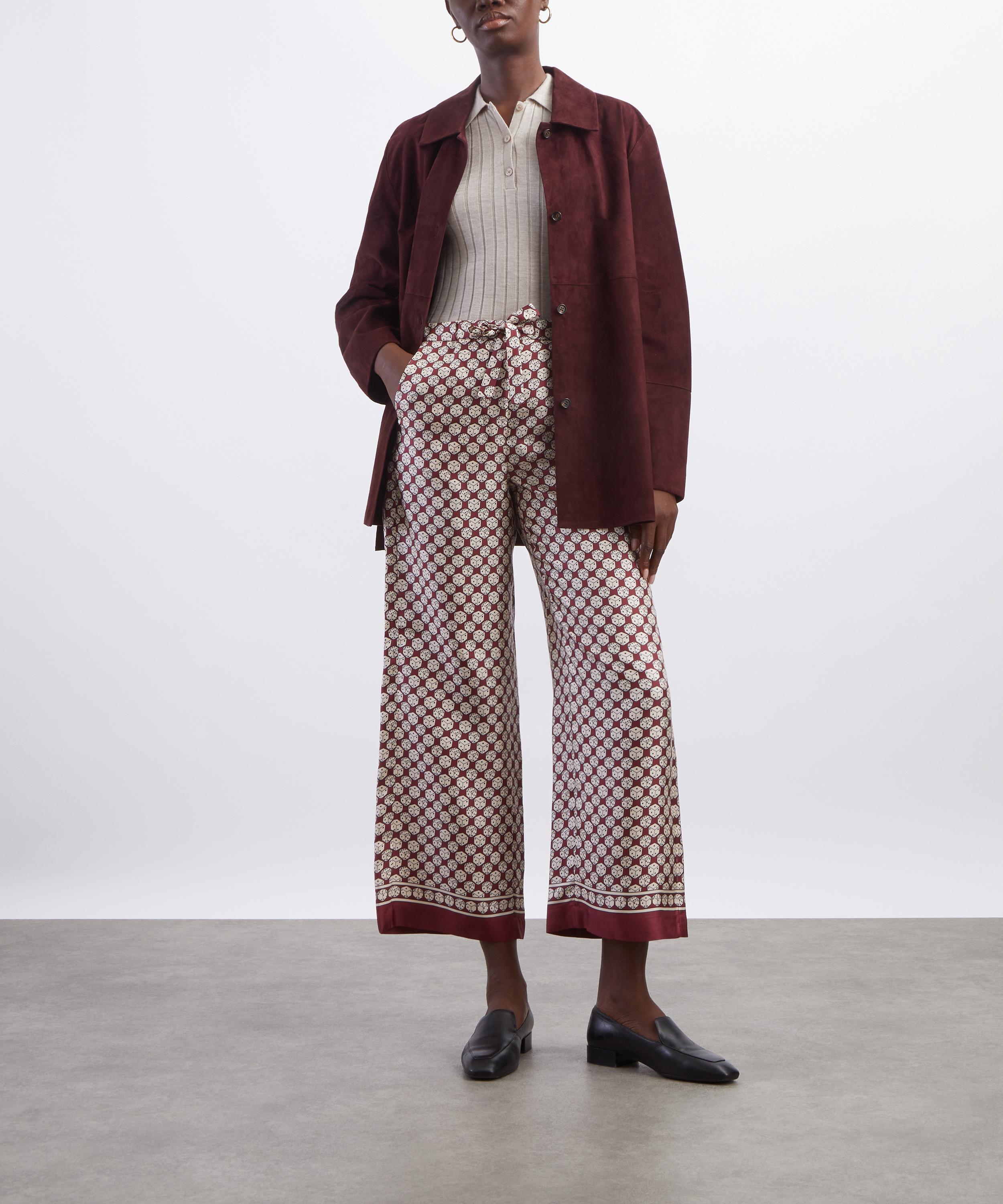 S Max Mara - Gocce Dark Red Suede Jacket image number 1