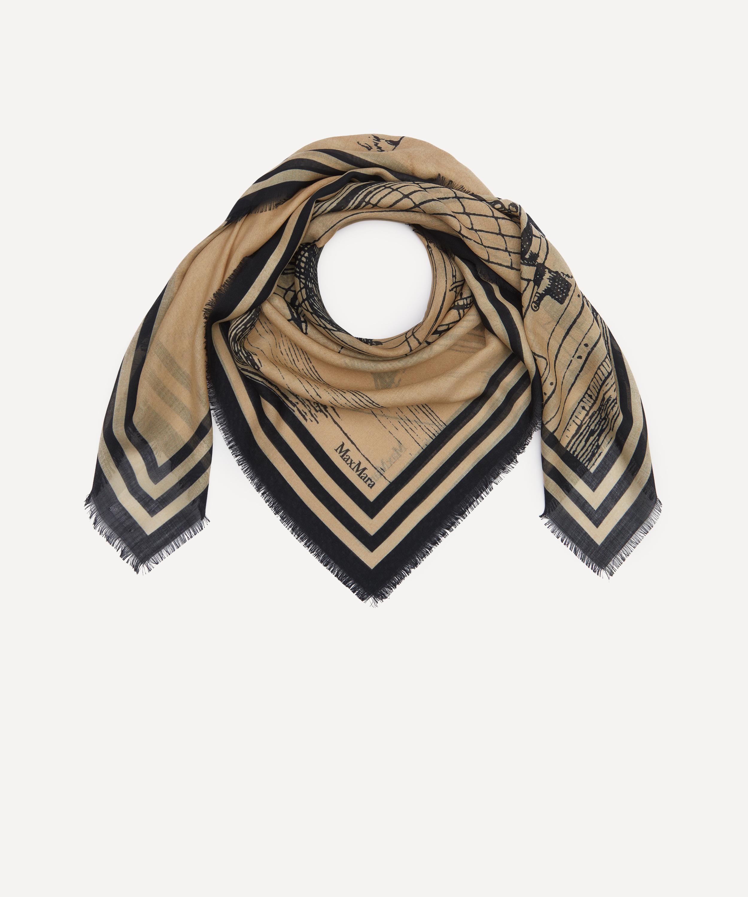 Max Mara - Wool and Silk Printed Scarf image number 1