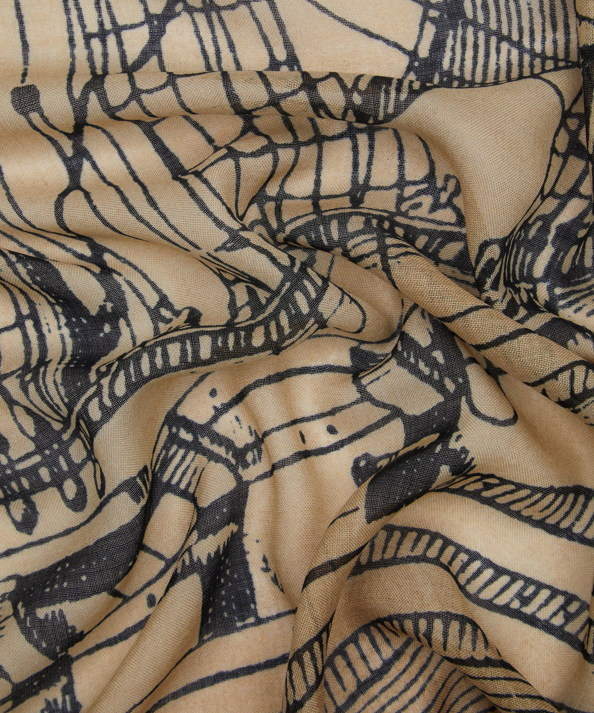 Max Mara - Wool and Silk Printed Scarf image number 3