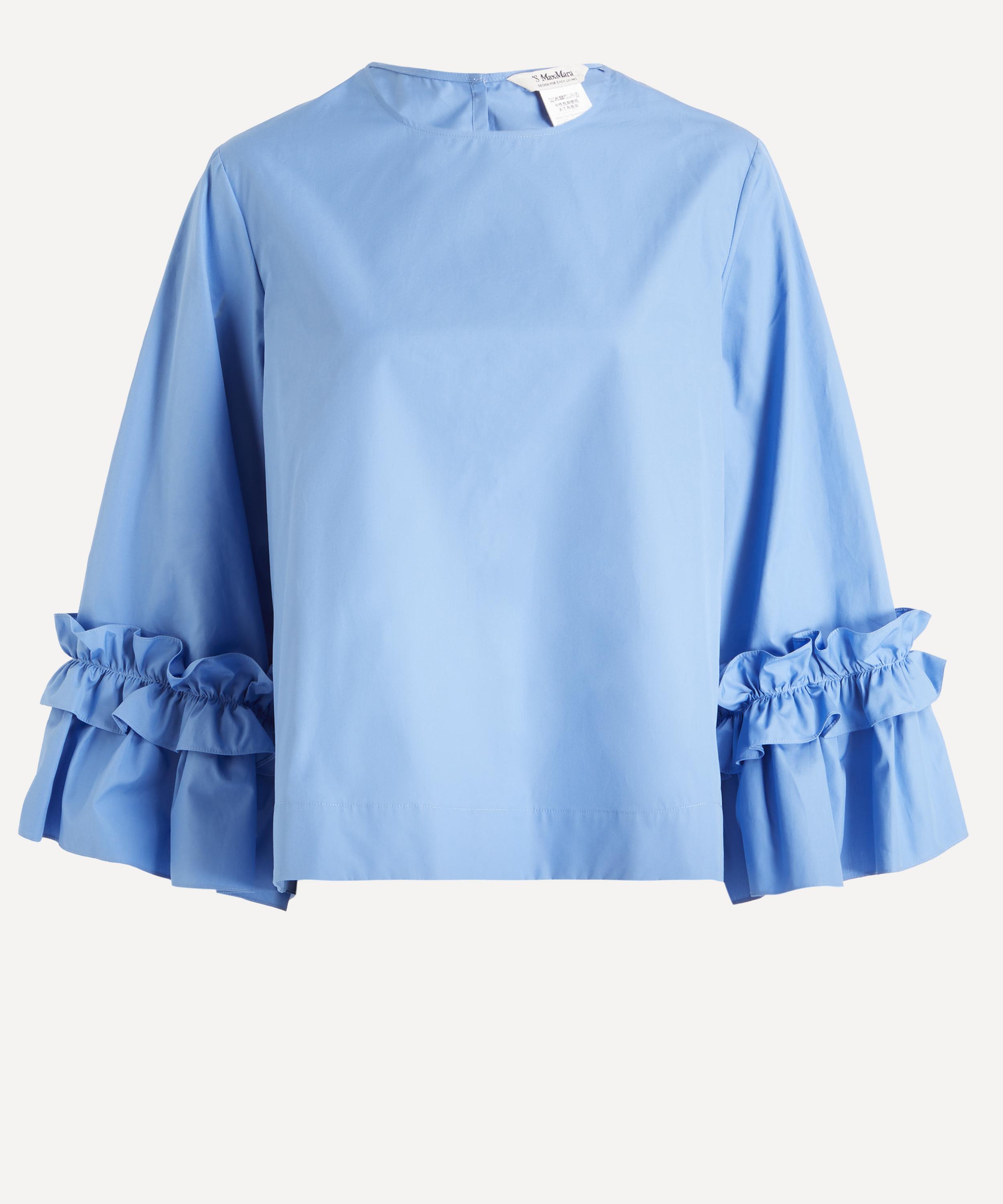 S Max Mara - Light Blue Poplin Blouse