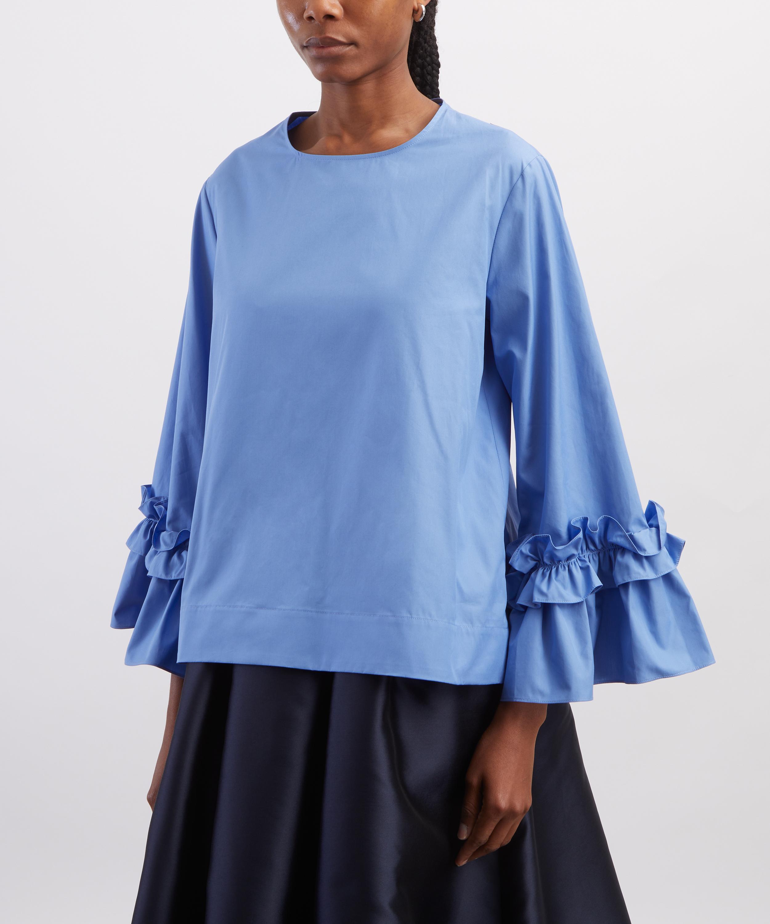 S Max Mara - Light Blue Poplin Blouse image number 2