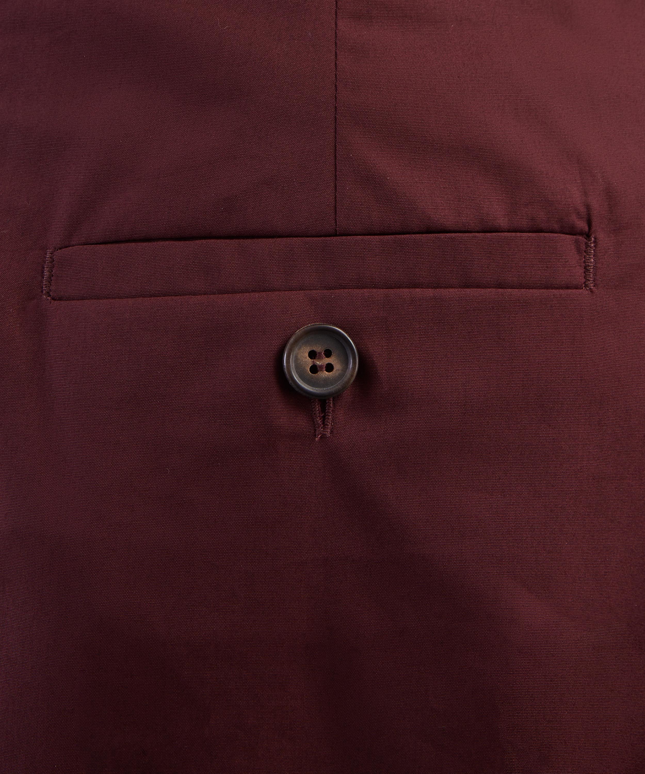 S Max Mara - Epoca Dark Red Cotton Poplin Cropped Trousers image number 4