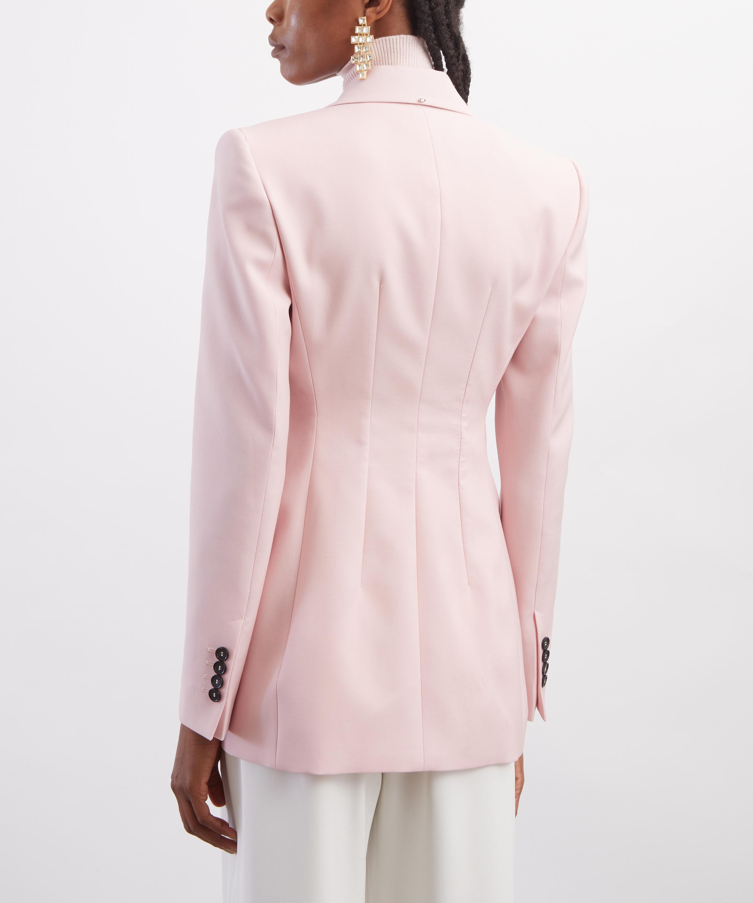 Sportmax - Pink Double-Breasted Blazer image number 3