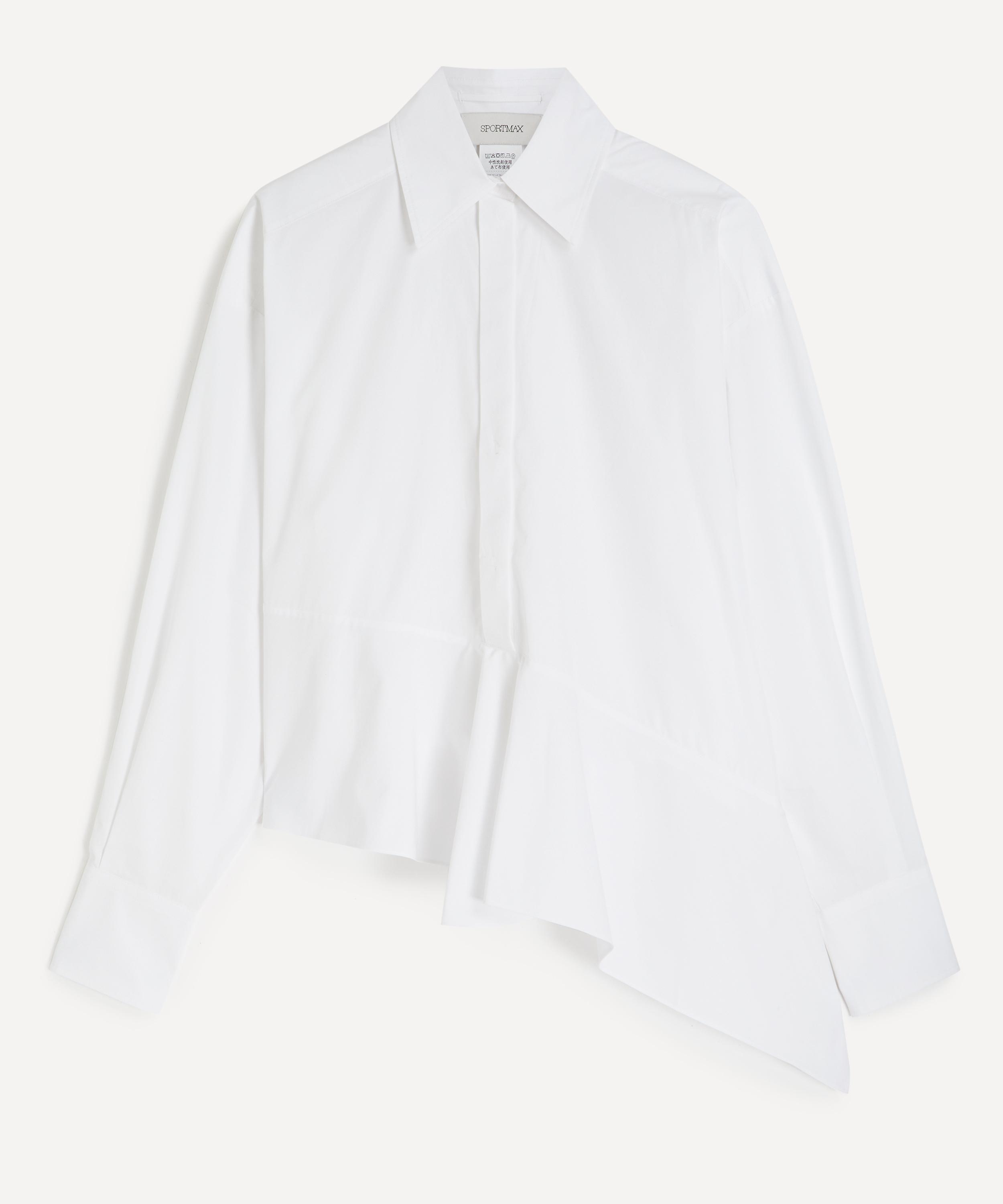 Sportmax - Arcella Asymmetric Cotton Shirt image number 0