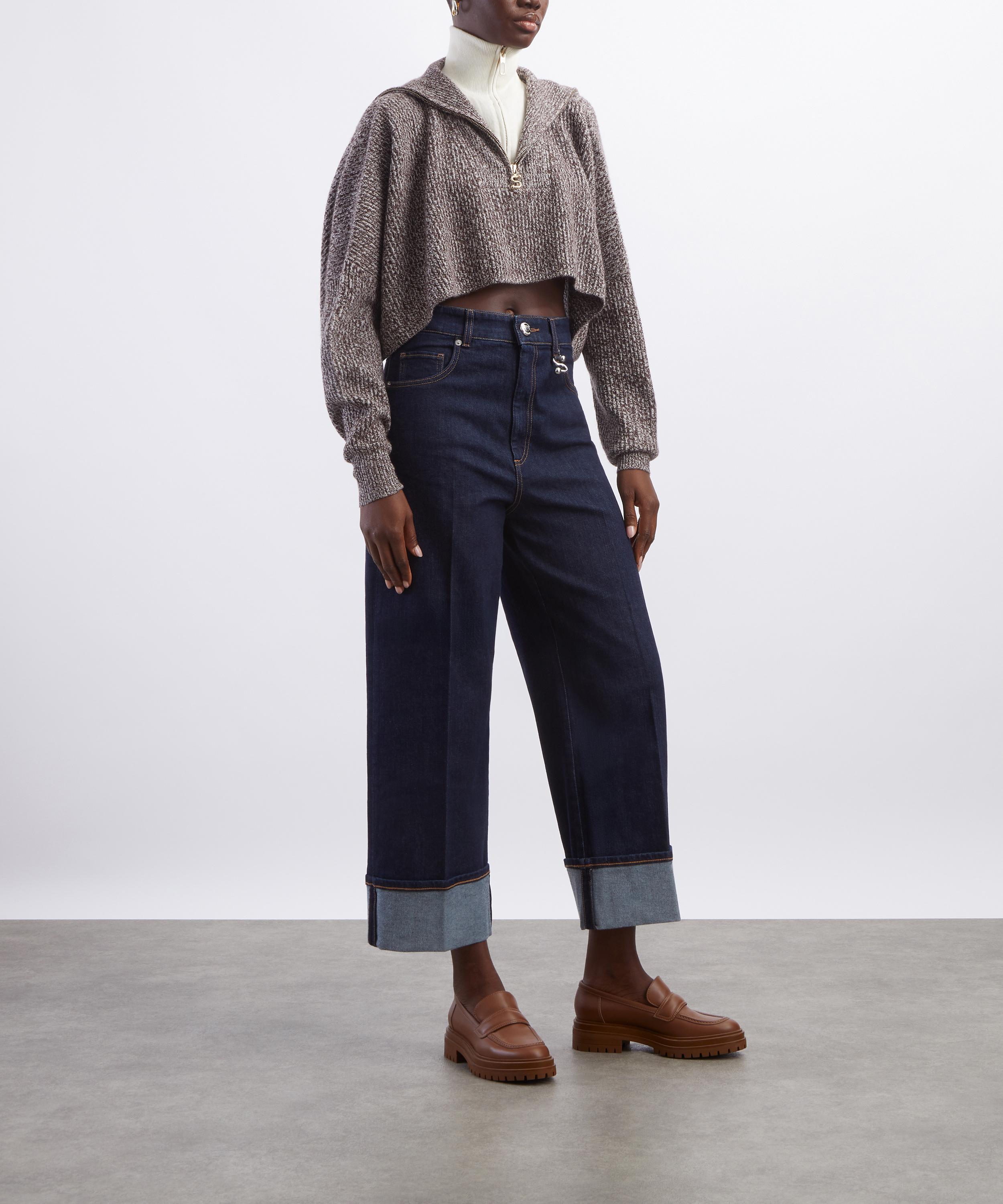 Sportmax - Rapido Wide-Leg Cropped Jeans image number 1