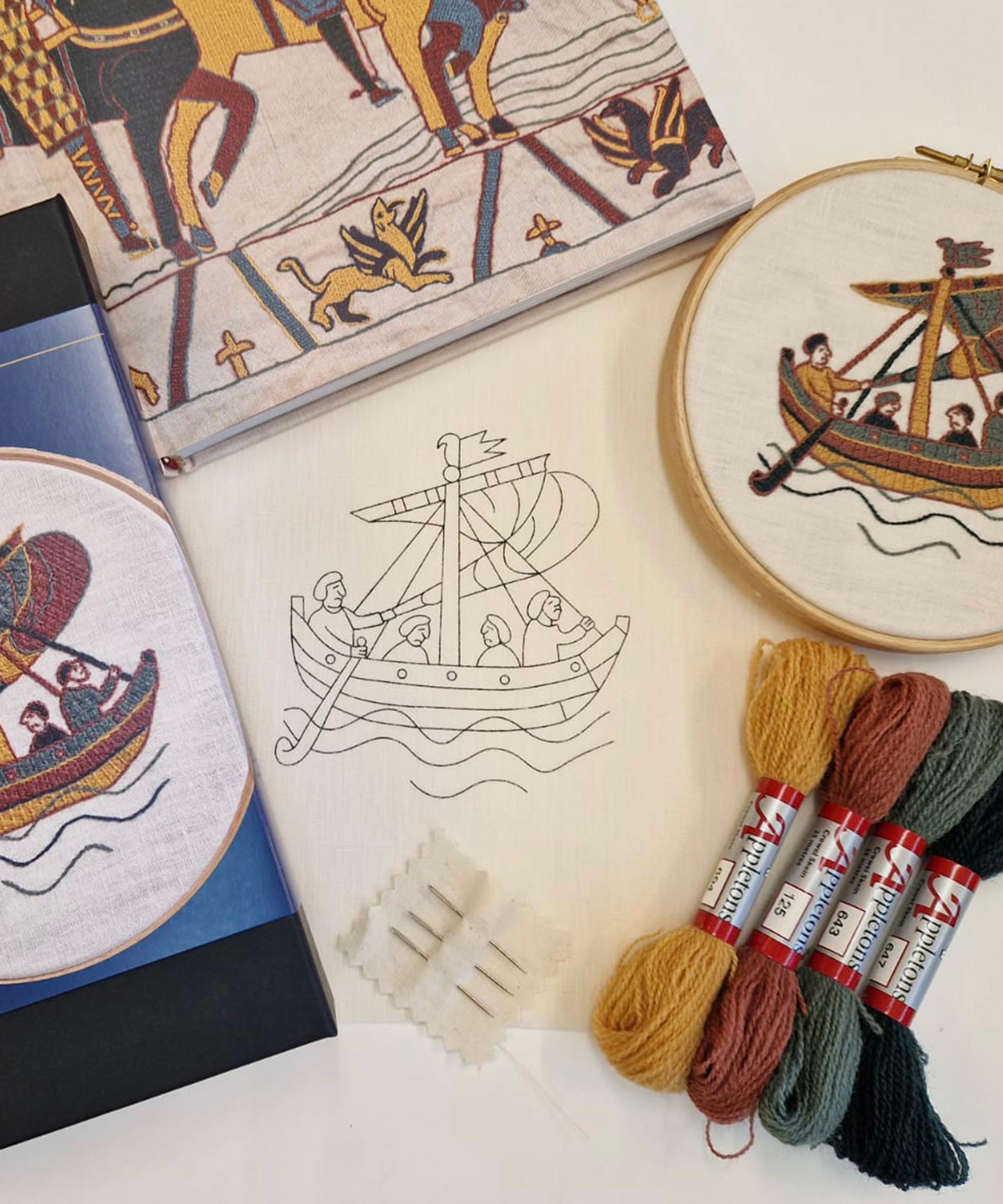 Royal School of Needlework - Off to Pevensey Embroidery Kit image number 1