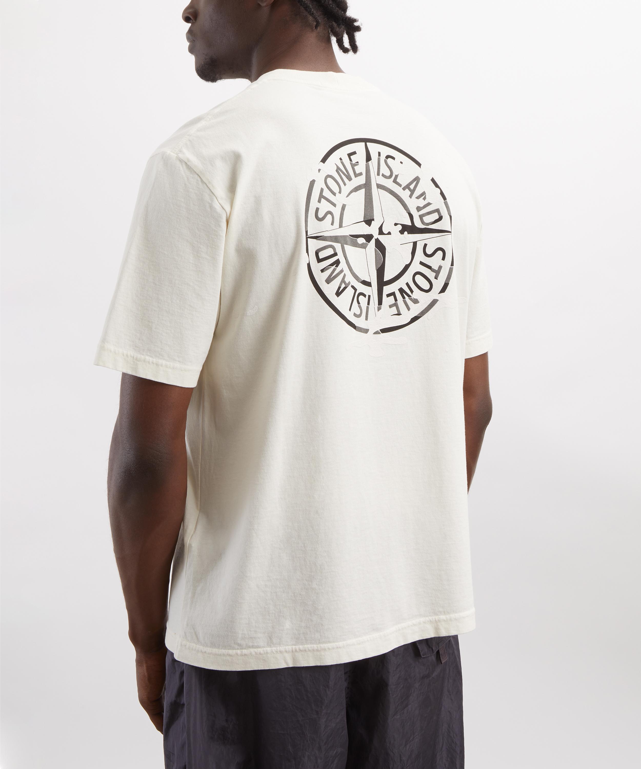 Stone Island - Camo Compass Print Short Sleeve T-Shirt image number 3