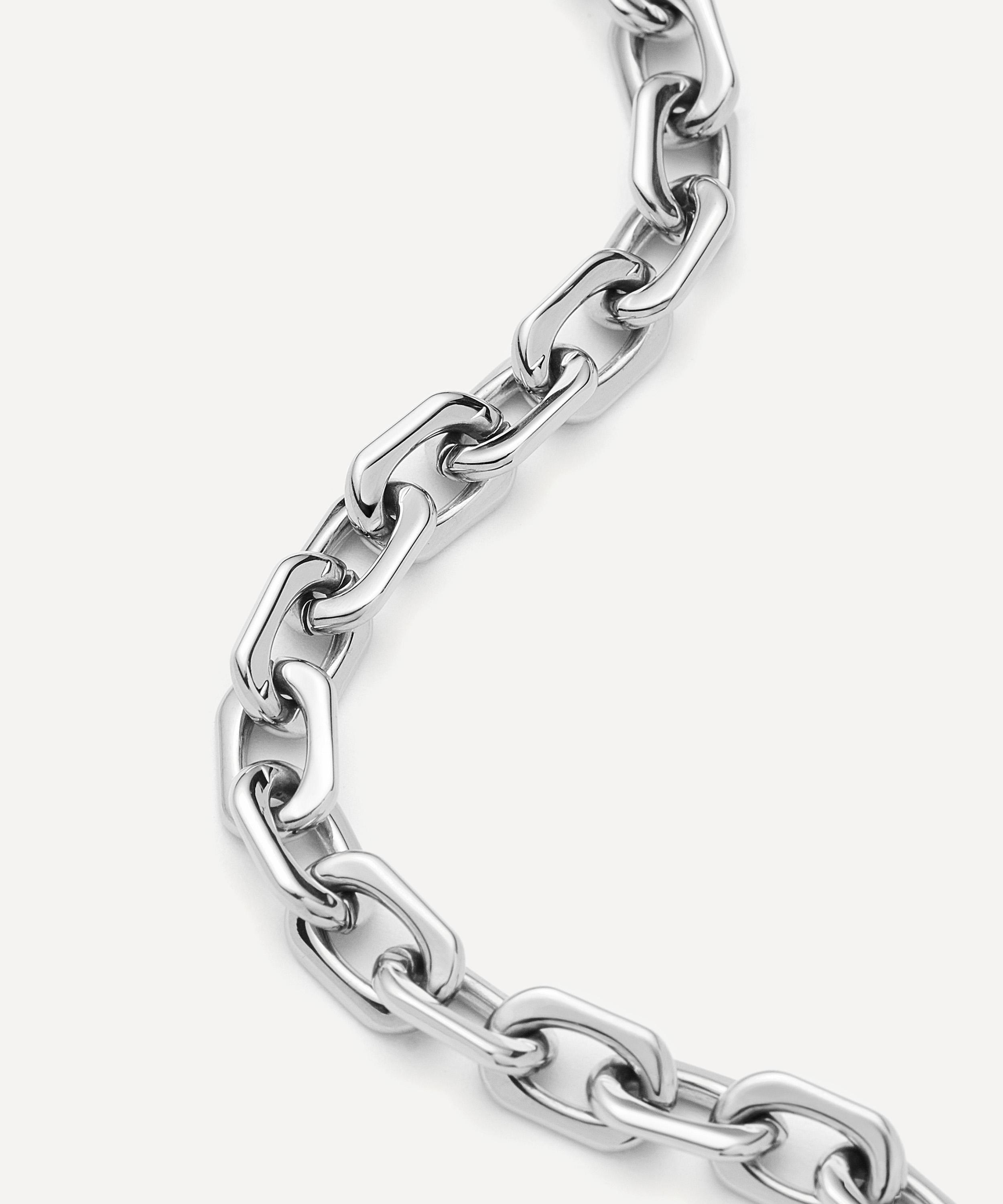 Missoma - Platinum-Plated Square Paperclip Chain Bracelet image number 2