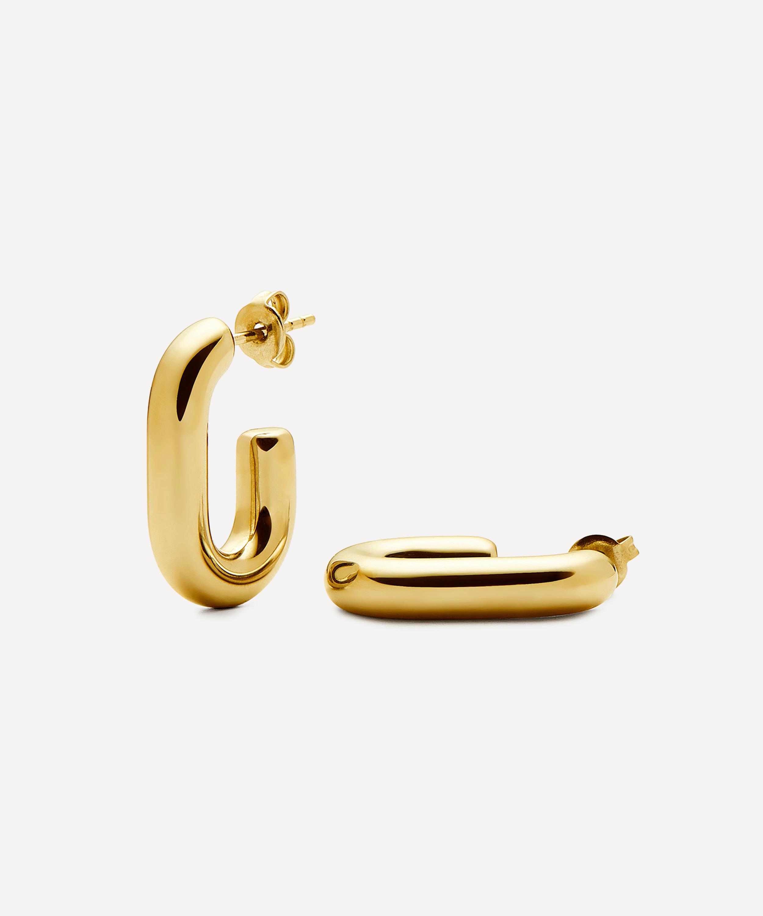 Missoma - 18ct Gold-Plated Chubby Oval Small Hoop Earrings