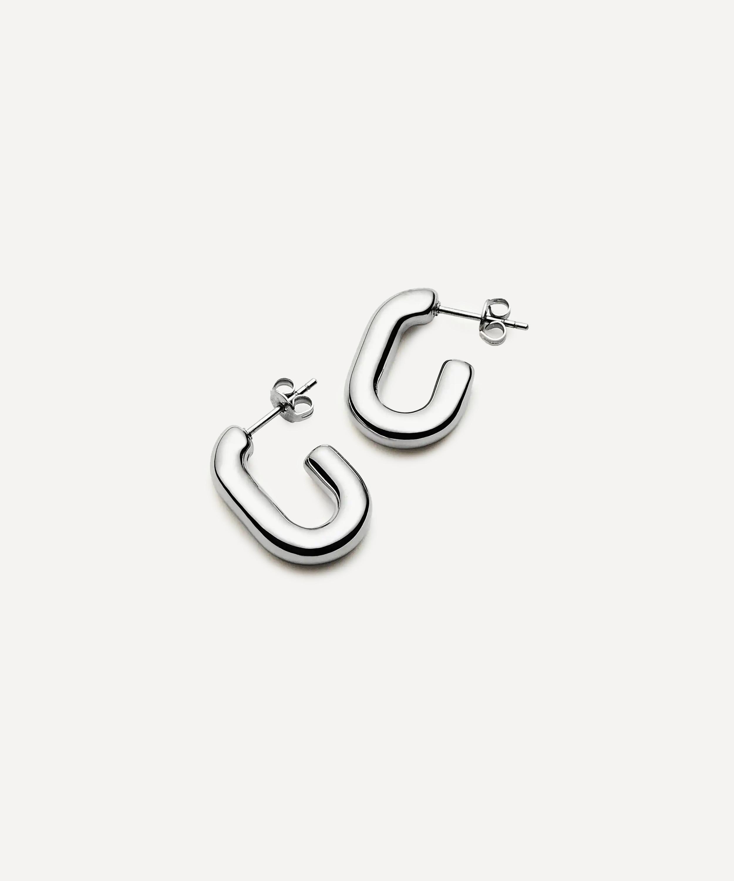 Missoma - 18ct Gold-Plated Chubby Oval Small Hoop Earrings image number 2