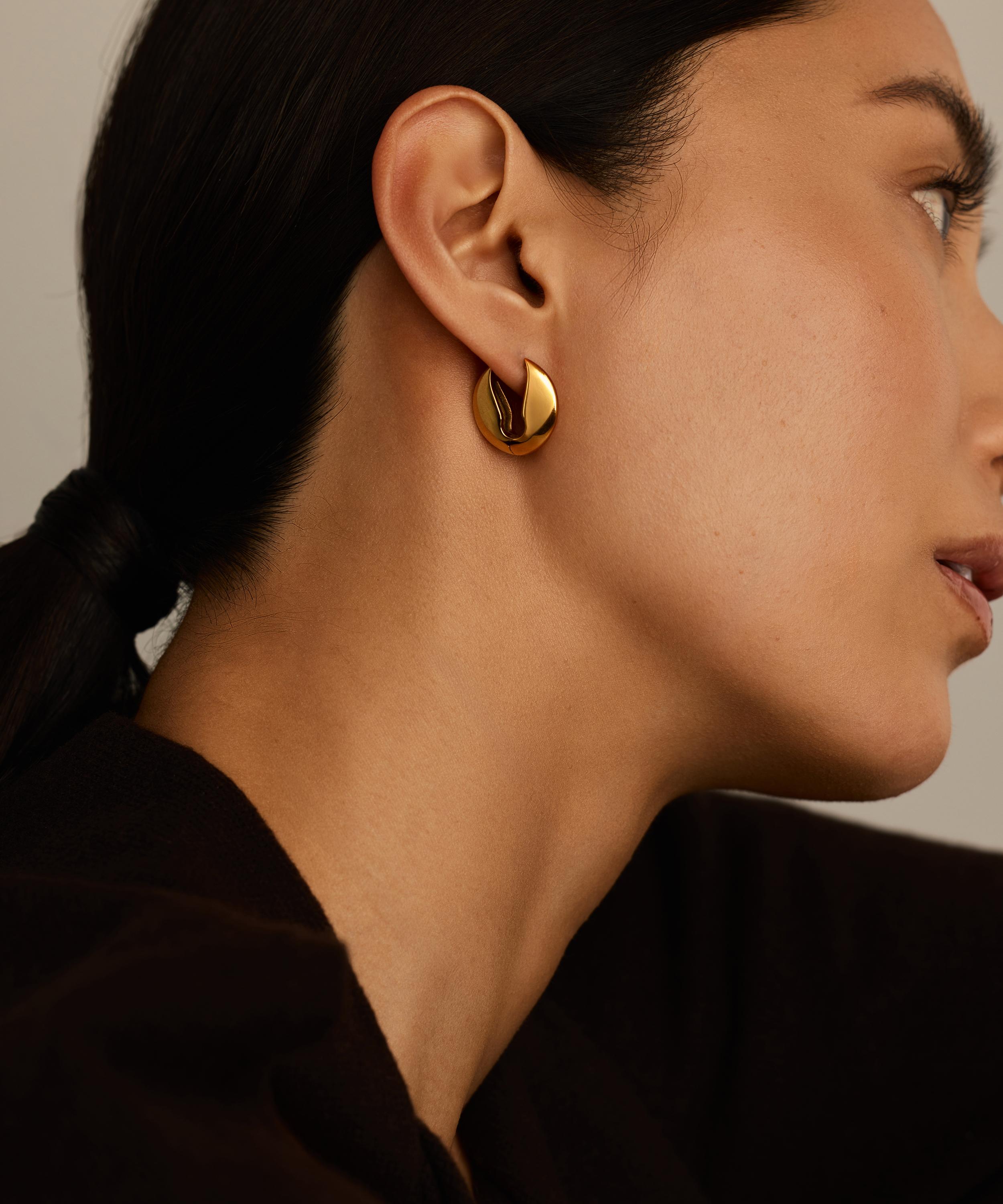 Missoma - 18ct Gold-Plated Hinged Small Hoop Earrings image number 1