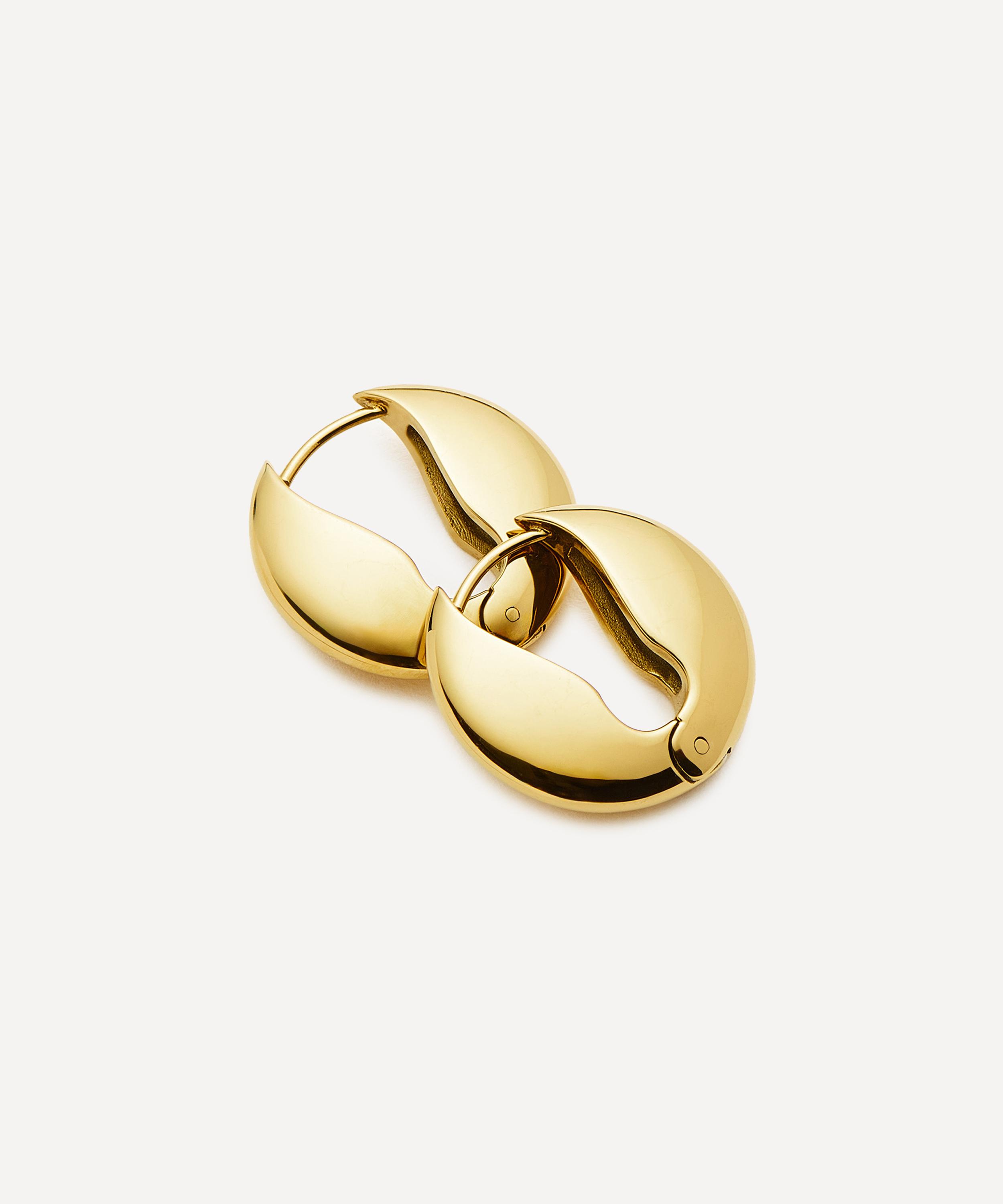 Missoma - 18ct Gold-Plated Hinged Small Hoop Earrings image number 3