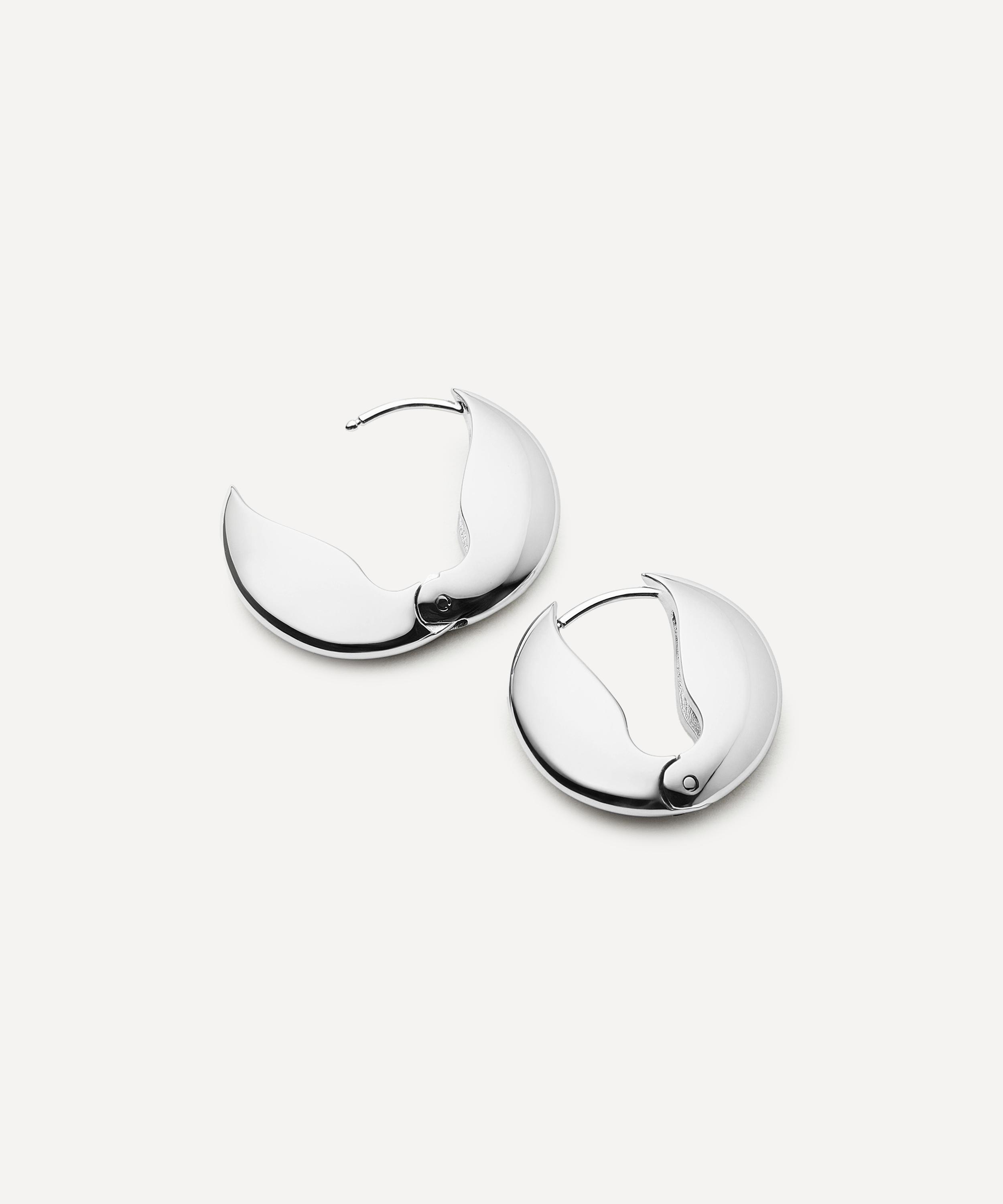 Missoma - Platinum-Plated Hinged Small Hoop Earrings image number 2