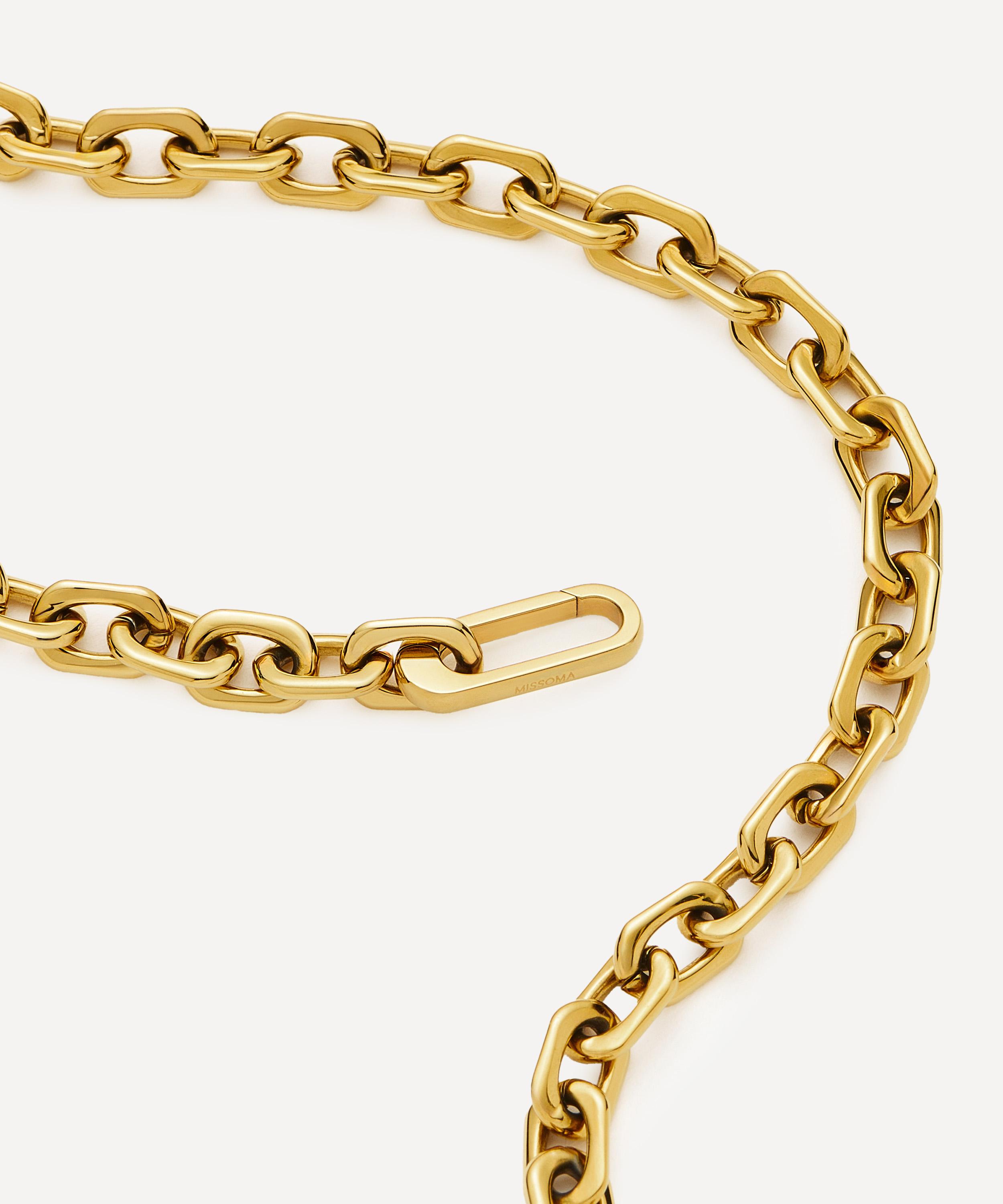 Missoma - 18ct Gold-Plated Square Paperclip Chain Necklace image number 2