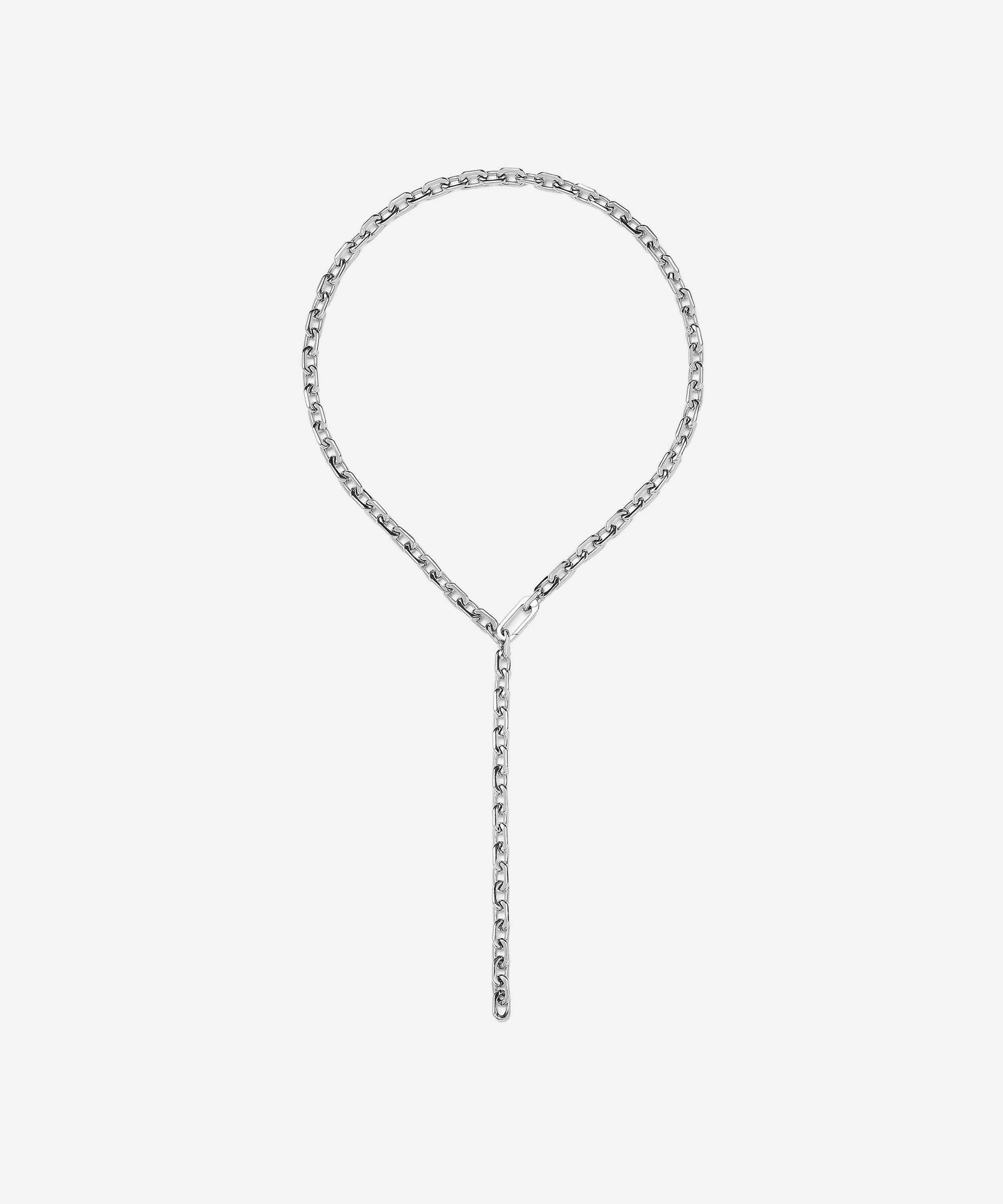 Missoma - Platinum-Plated Square Paperclip Chain Necklace