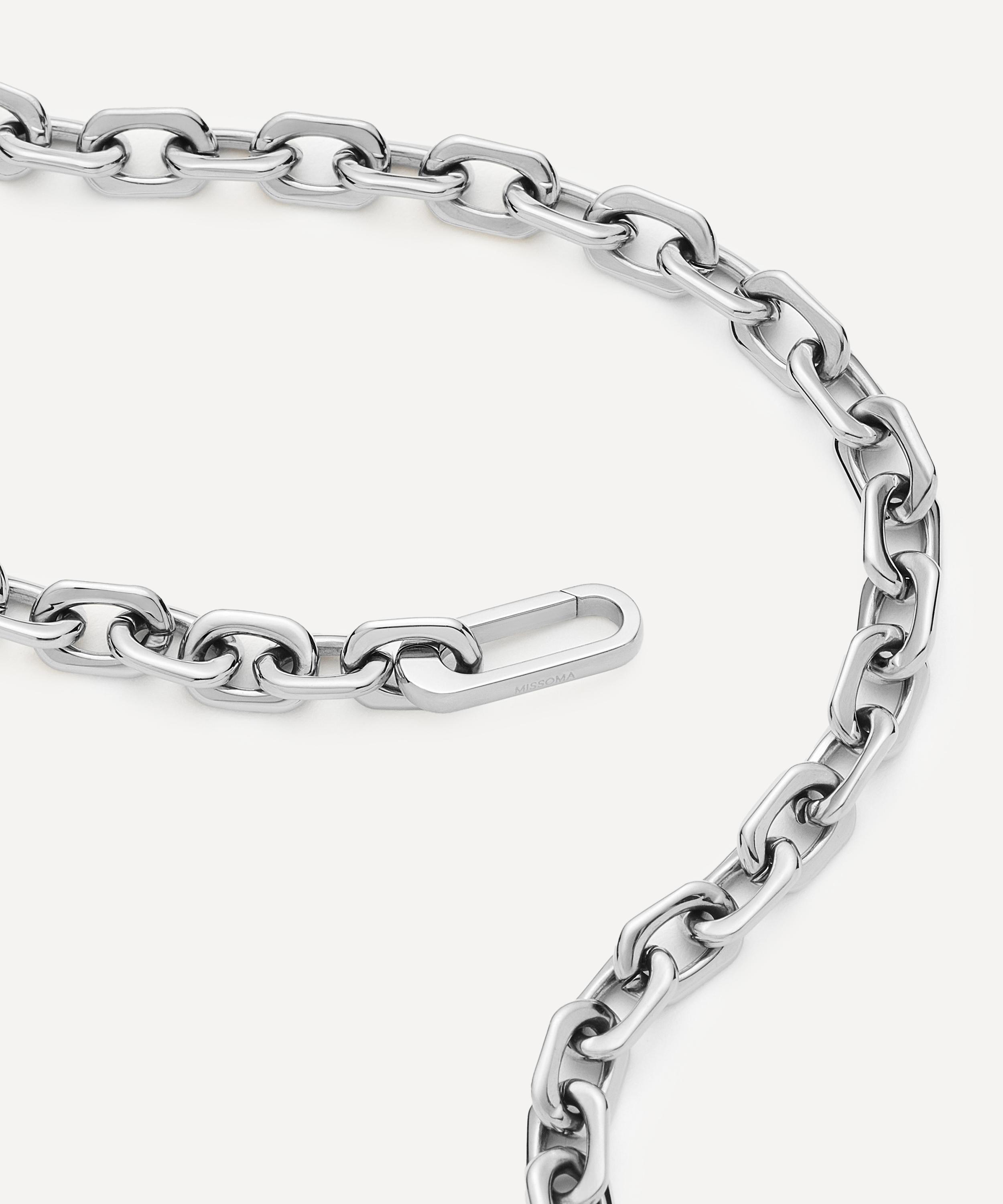 Missoma - Platinum-Plated Square Paperclip Chain Necklace image number 1
