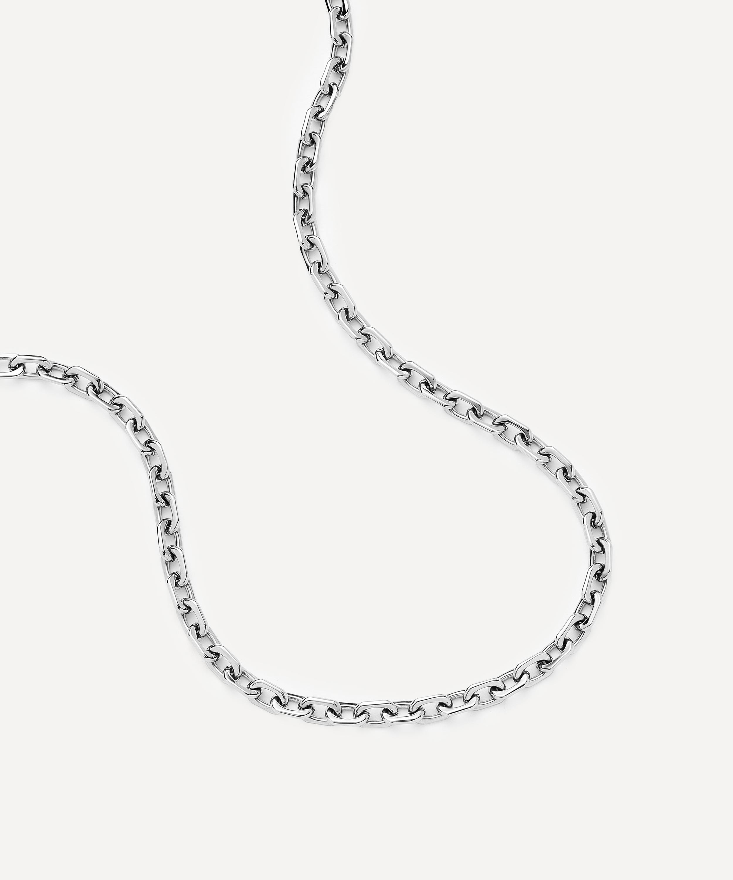 Missoma - Platinum-Plated Square Paperclip Chain Necklace image number 2