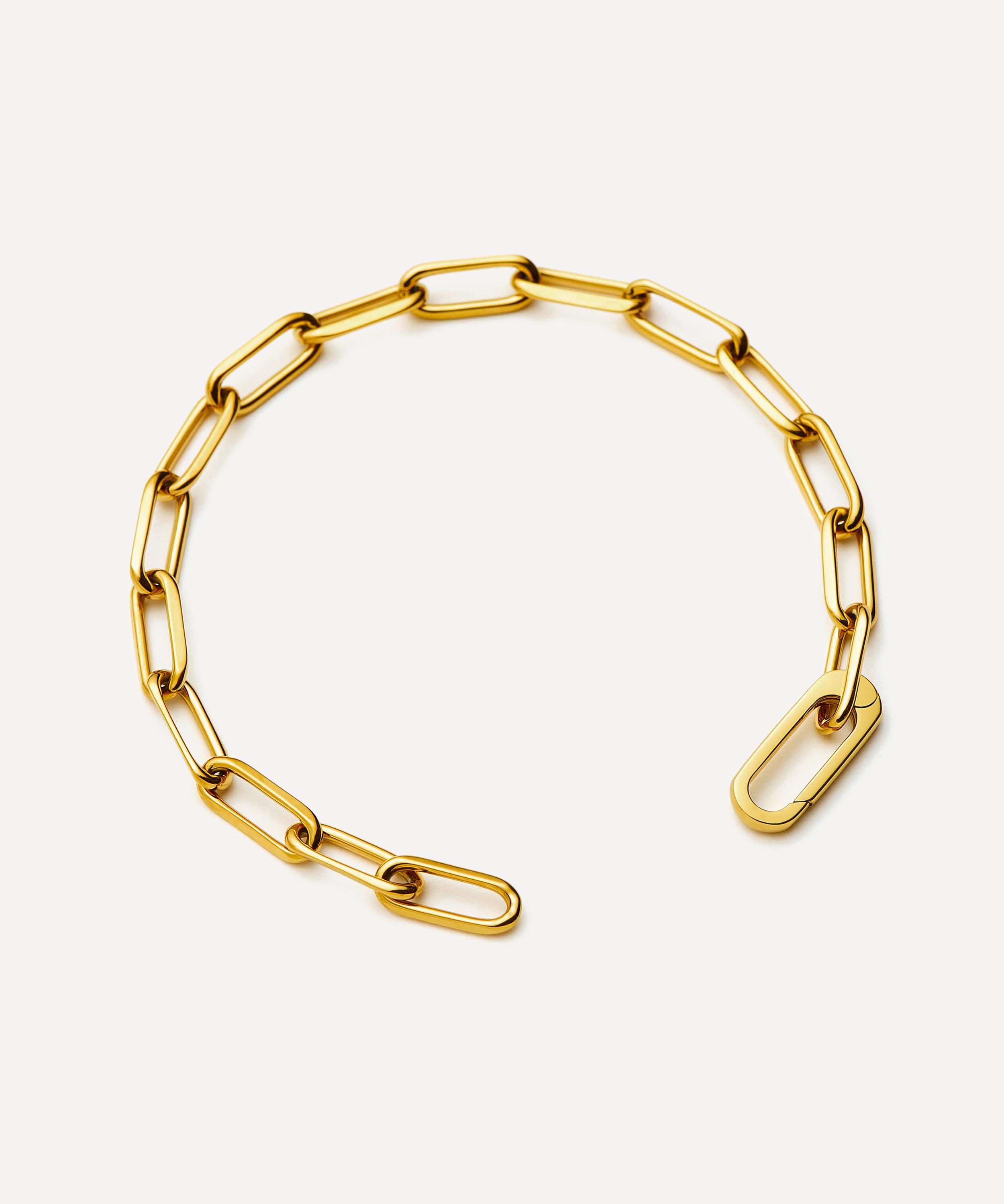 Missoma - 18ct Gold-Plated Classic Paperclip Chain Bracelet image number 2