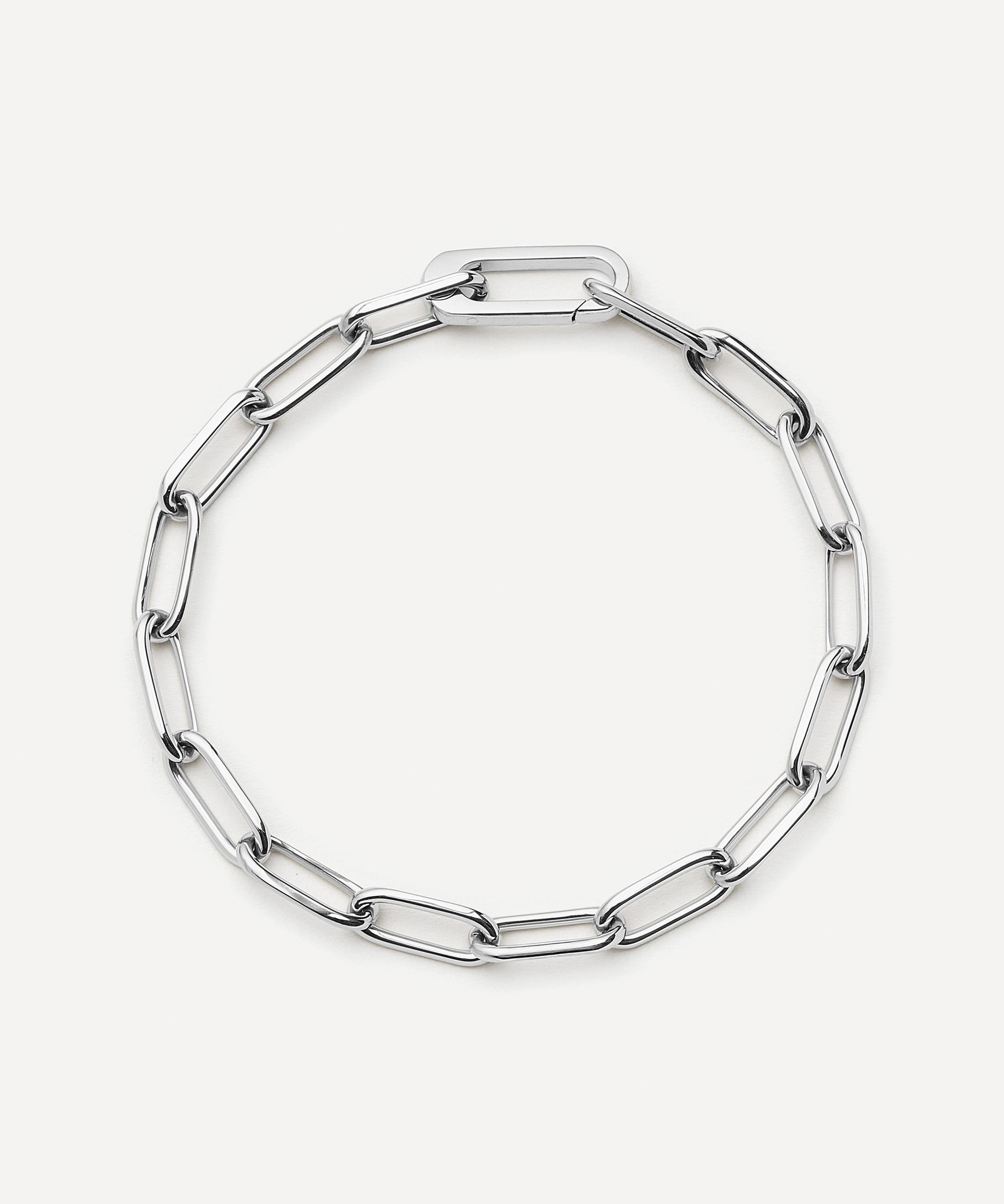 Missoma - Platinum-Plated Classic Paperclip Chain Bracelet image number 0