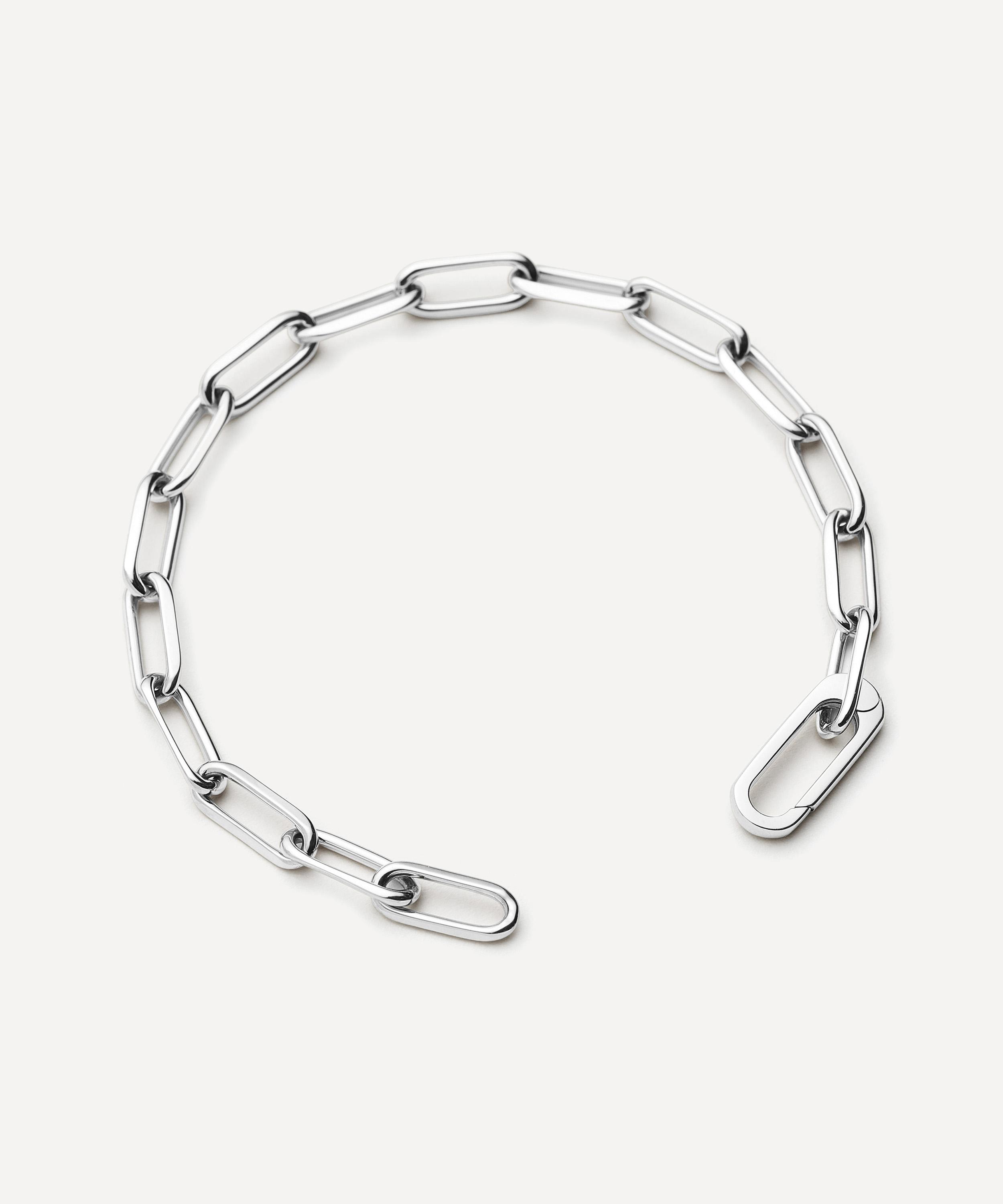 Missoma - Platinum-Plated Classic Paperclip Chain Bracelet image number 1