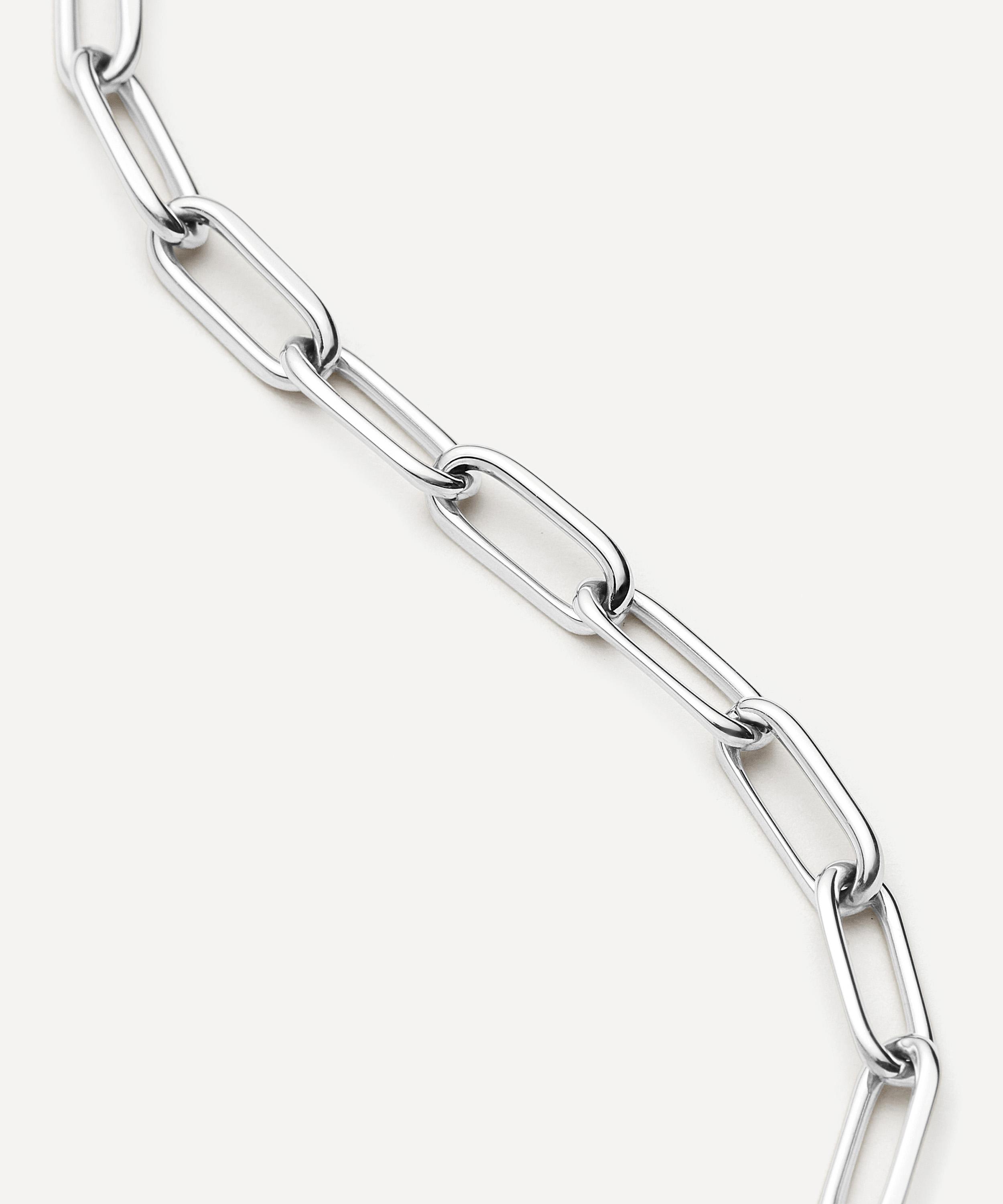 Missoma - Platinum-Plated Classic Paperclip Chain Bracelet image number 2