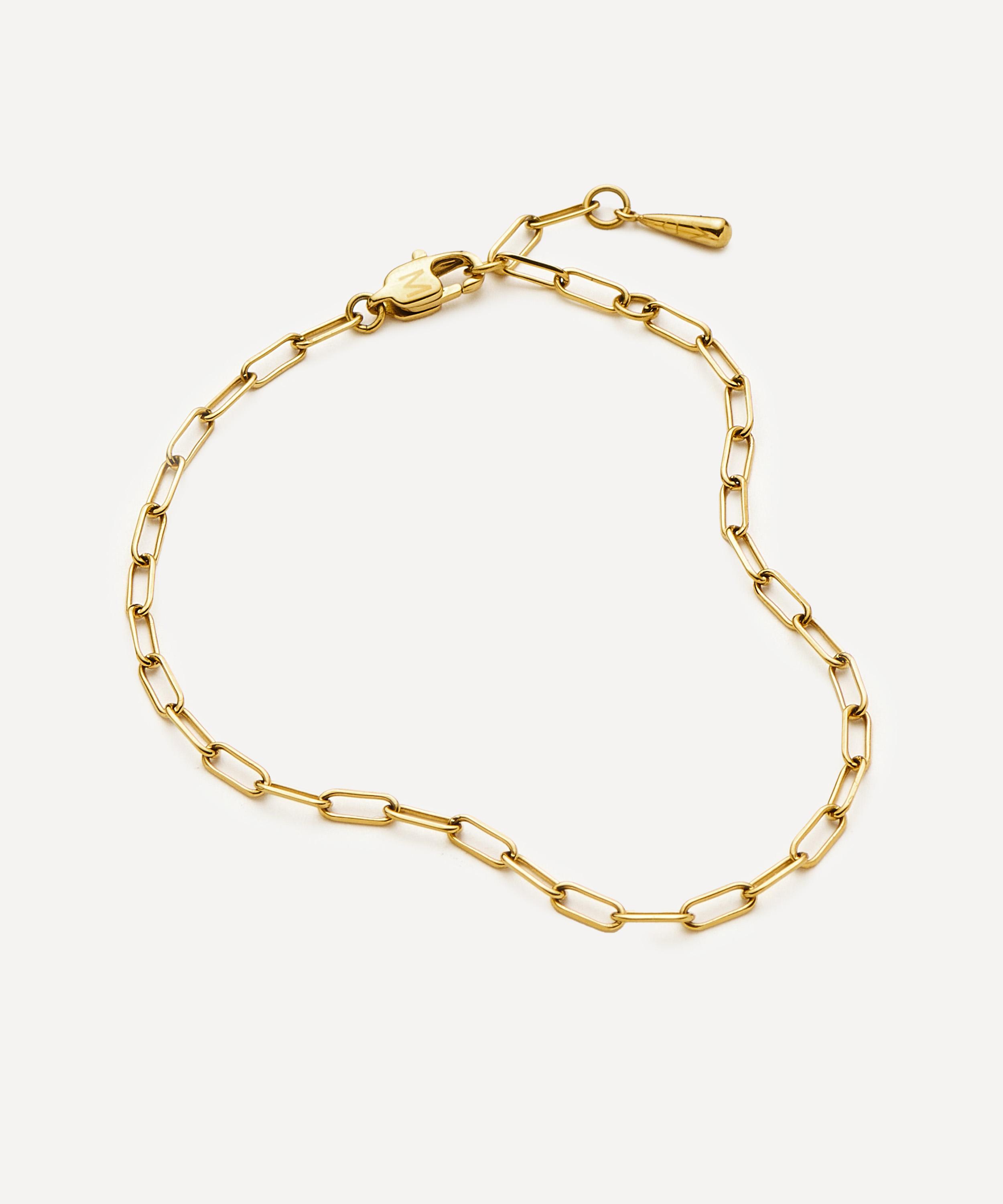 Missoma - 18ct Gold-Plated Mini Paperclip Chain Bracelet image number 1