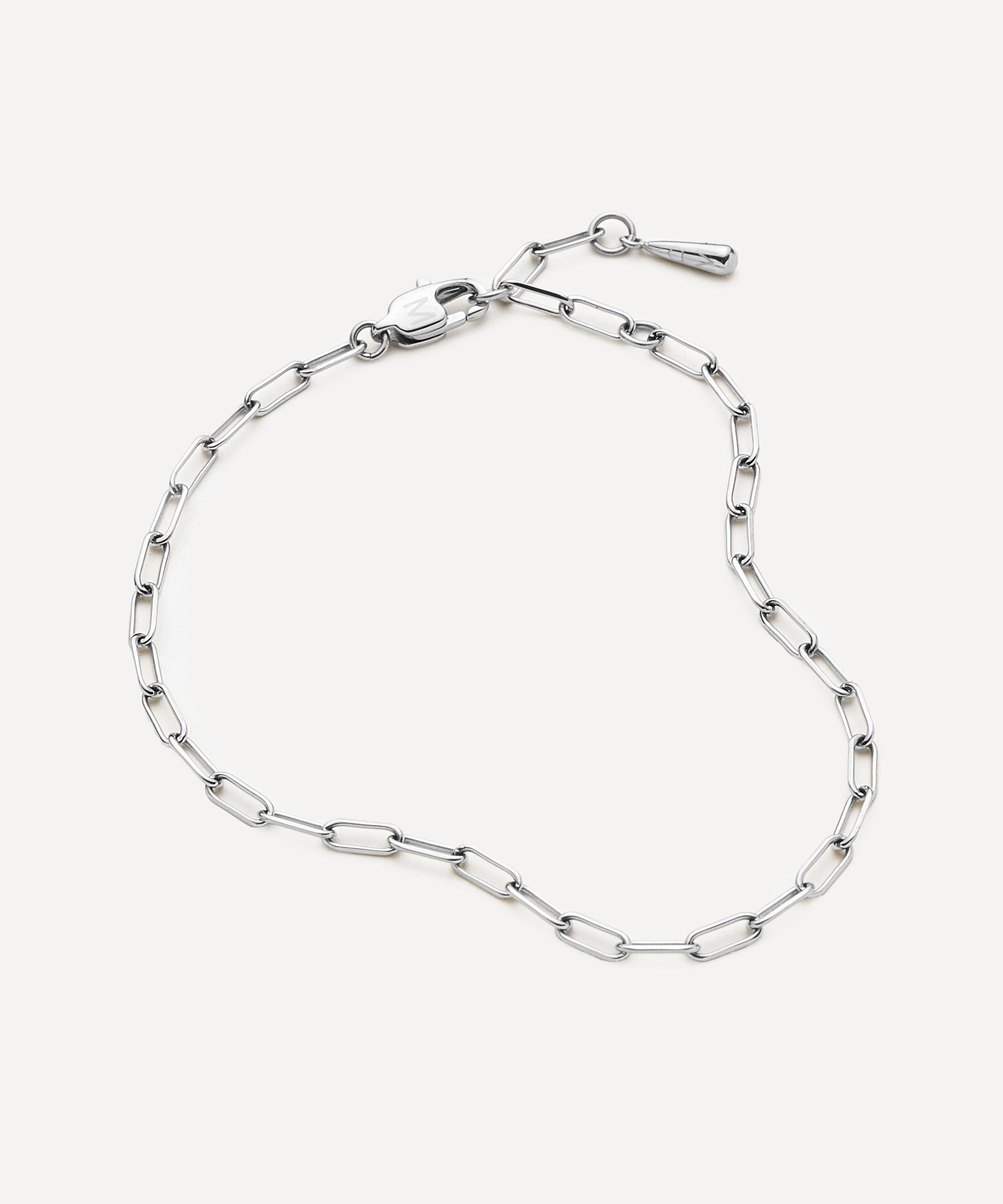 Missoma - Platinum-Plated Mini Paperclip Chain Bracelet image number 1