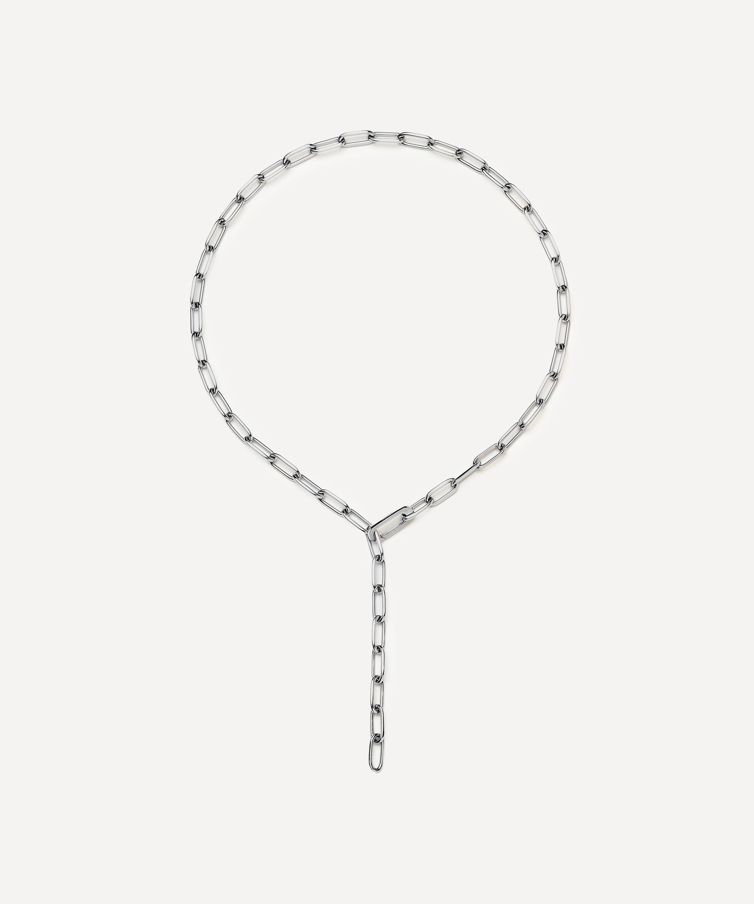 Missoma - Platinum-Plated Classic Paperclip Chain Necklace image number 1