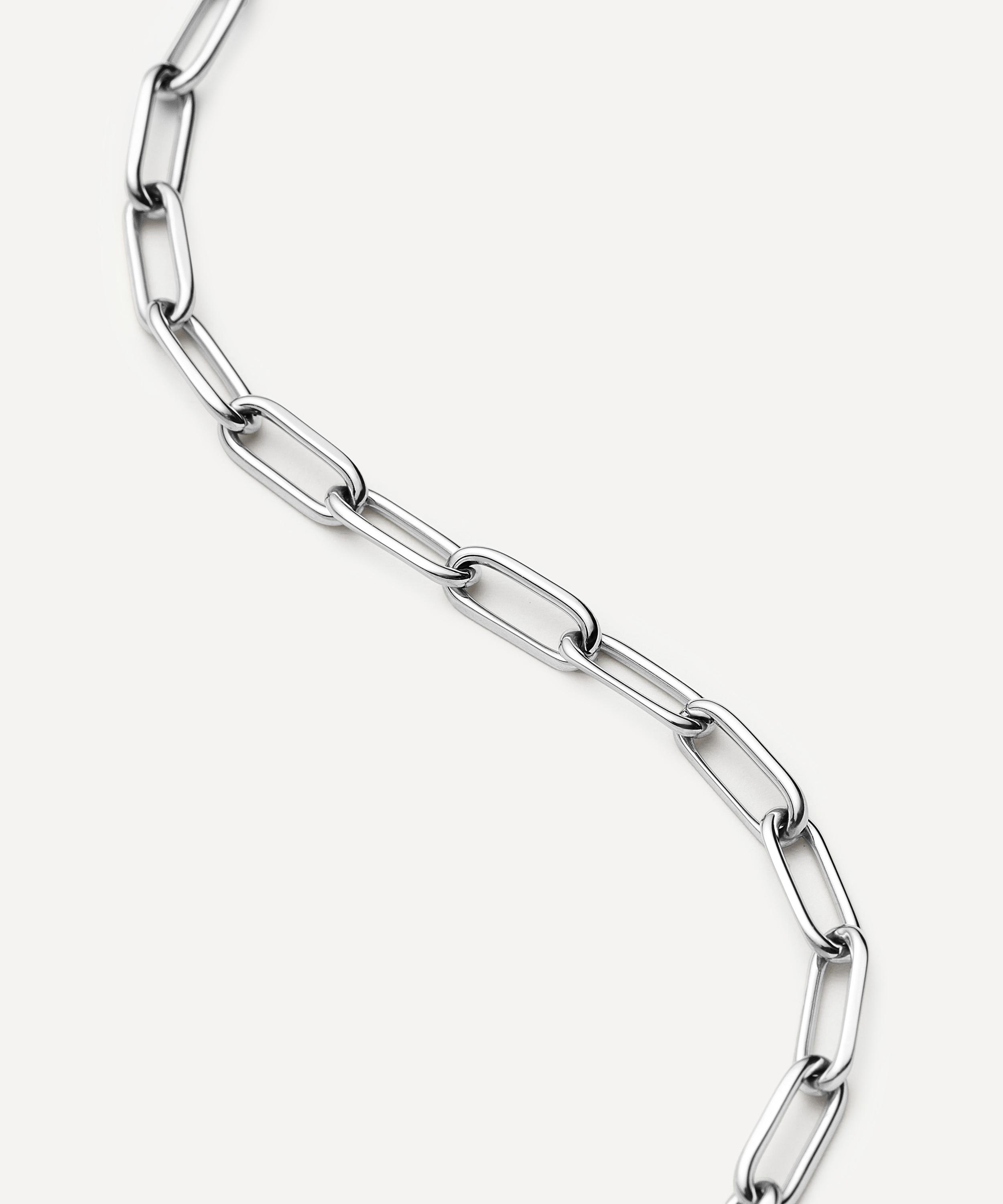 Missoma - Platinum-Plated Classic Paperclip Chain Necklace image number 2