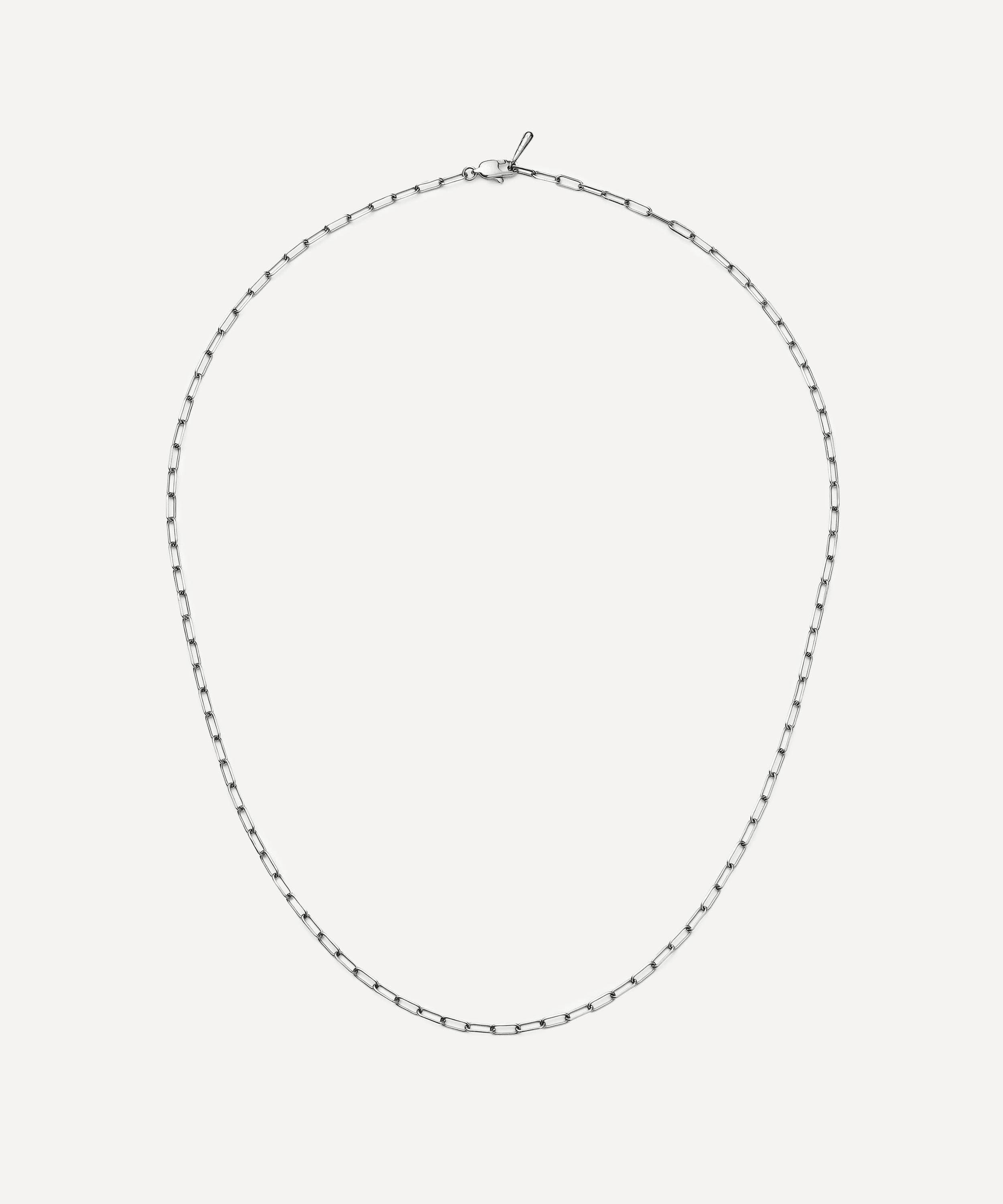 Missoma - Platinum-Plated Mini Paperclip Chain Necklace