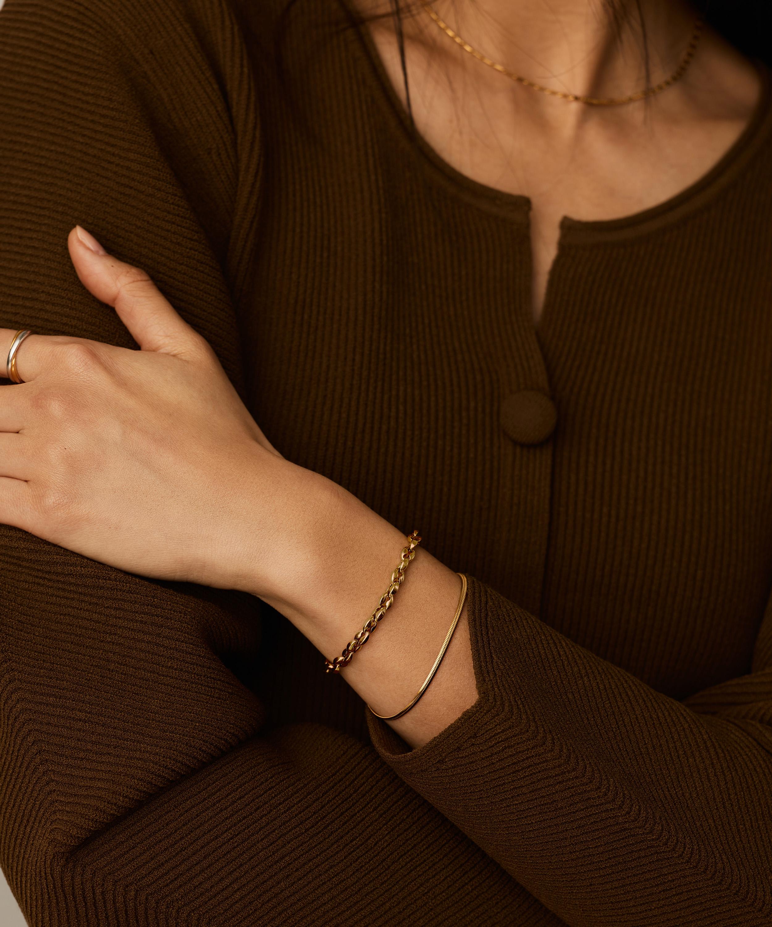 Missoma - 18ct Gold-Plated Timepiece Link Chain Bracelet image number 1
