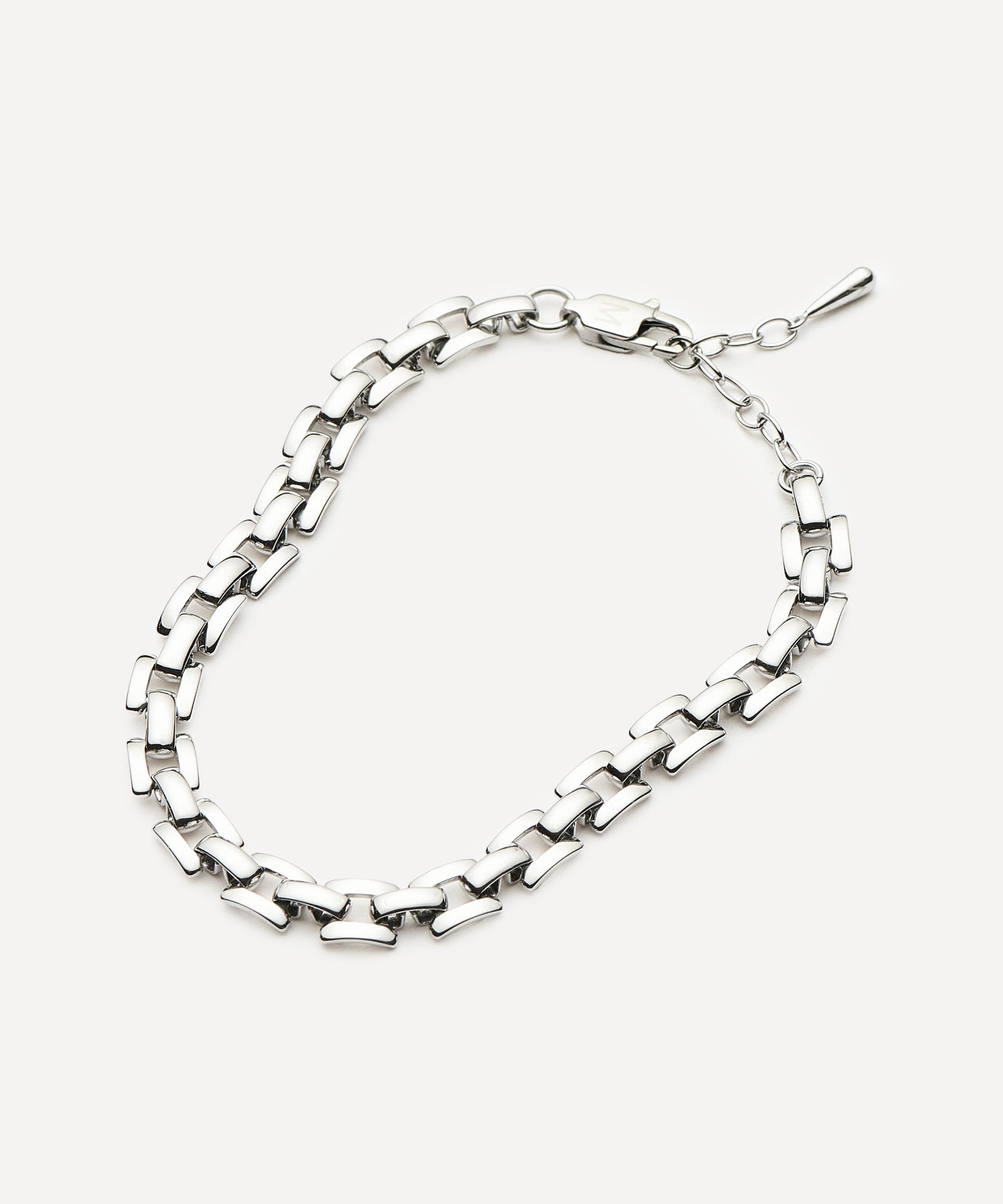 Missoma - Platinum-Plated Timepiece Link Chain Bracelet image number 1