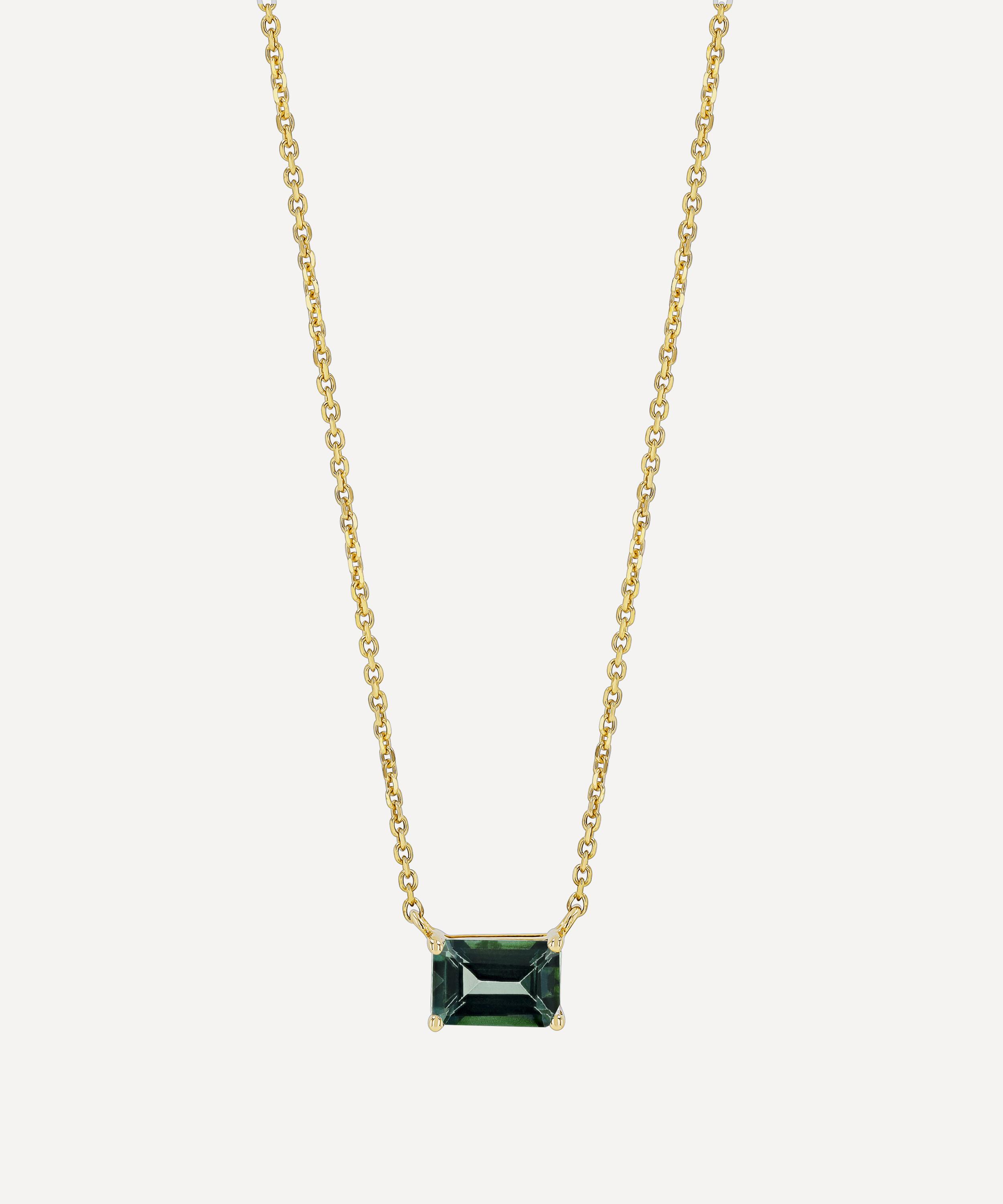 Suzanne Kalan - 14ct Gold Amalfi Green Envy Topaz Pendant Necklace
