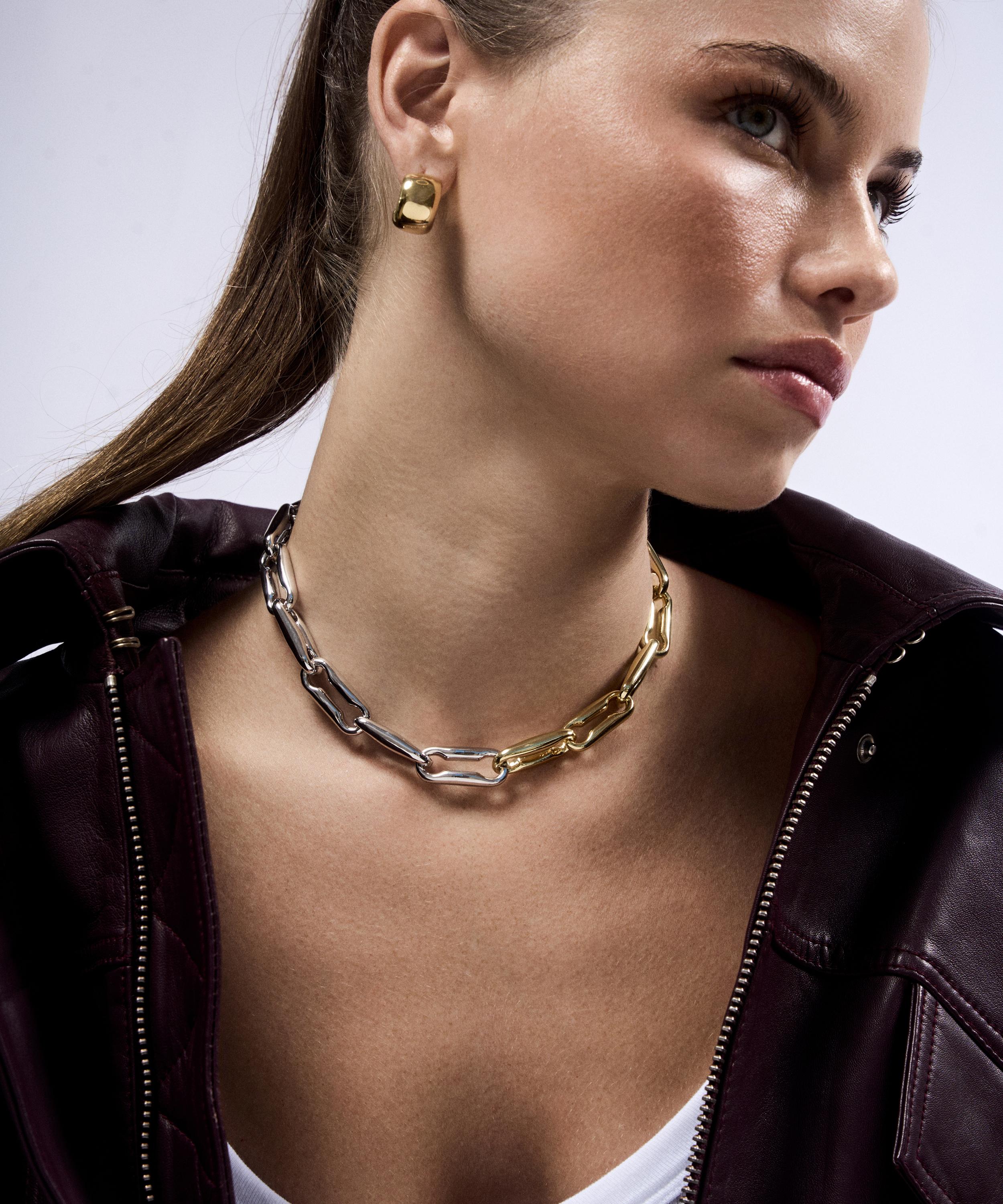 Martha Calvo - 14ct Gold-Plated Two-Tone Lexington Necklace image number 1