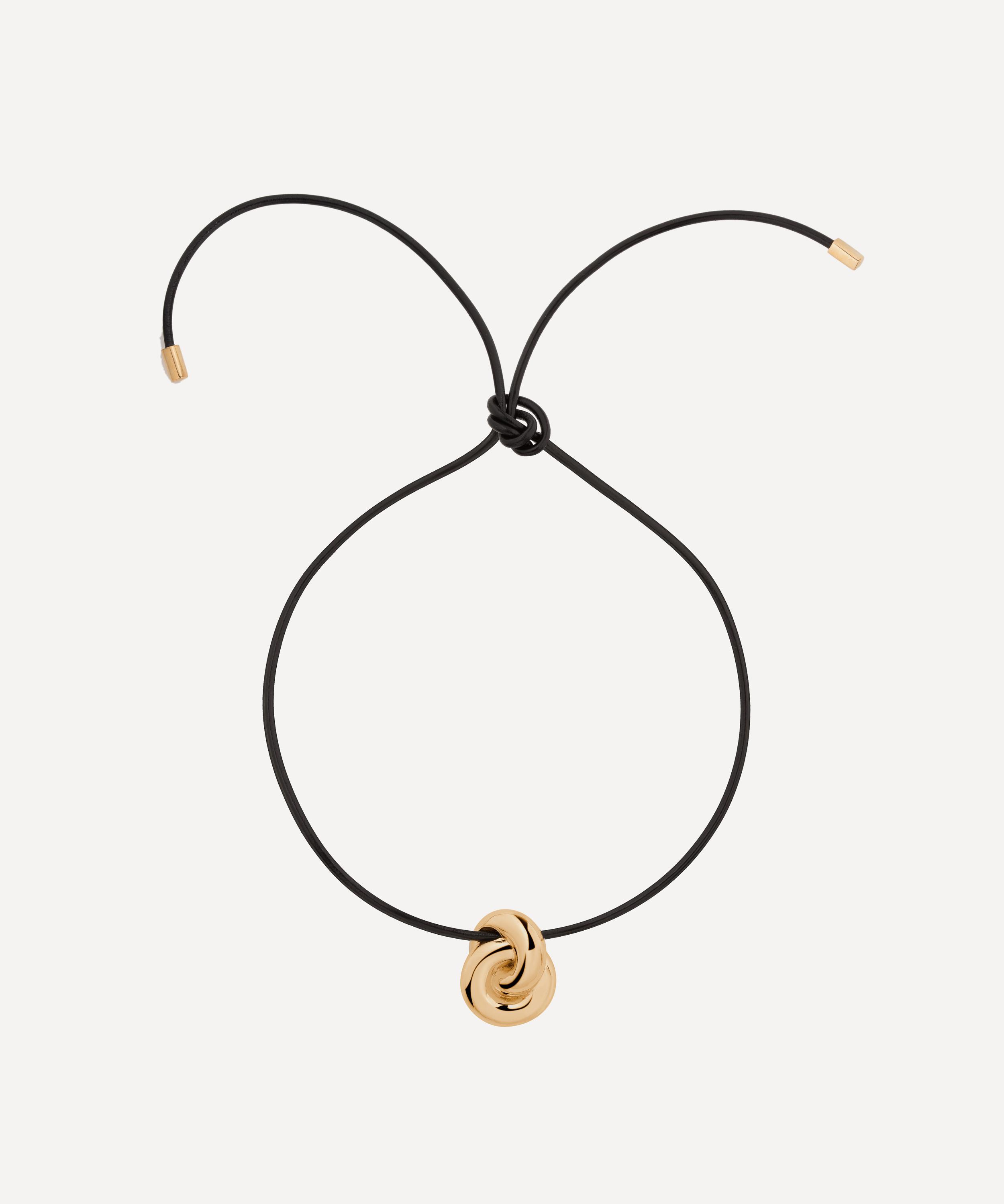 Martha Calvo - 14ct Gold-Plated Knot Cord Necklace