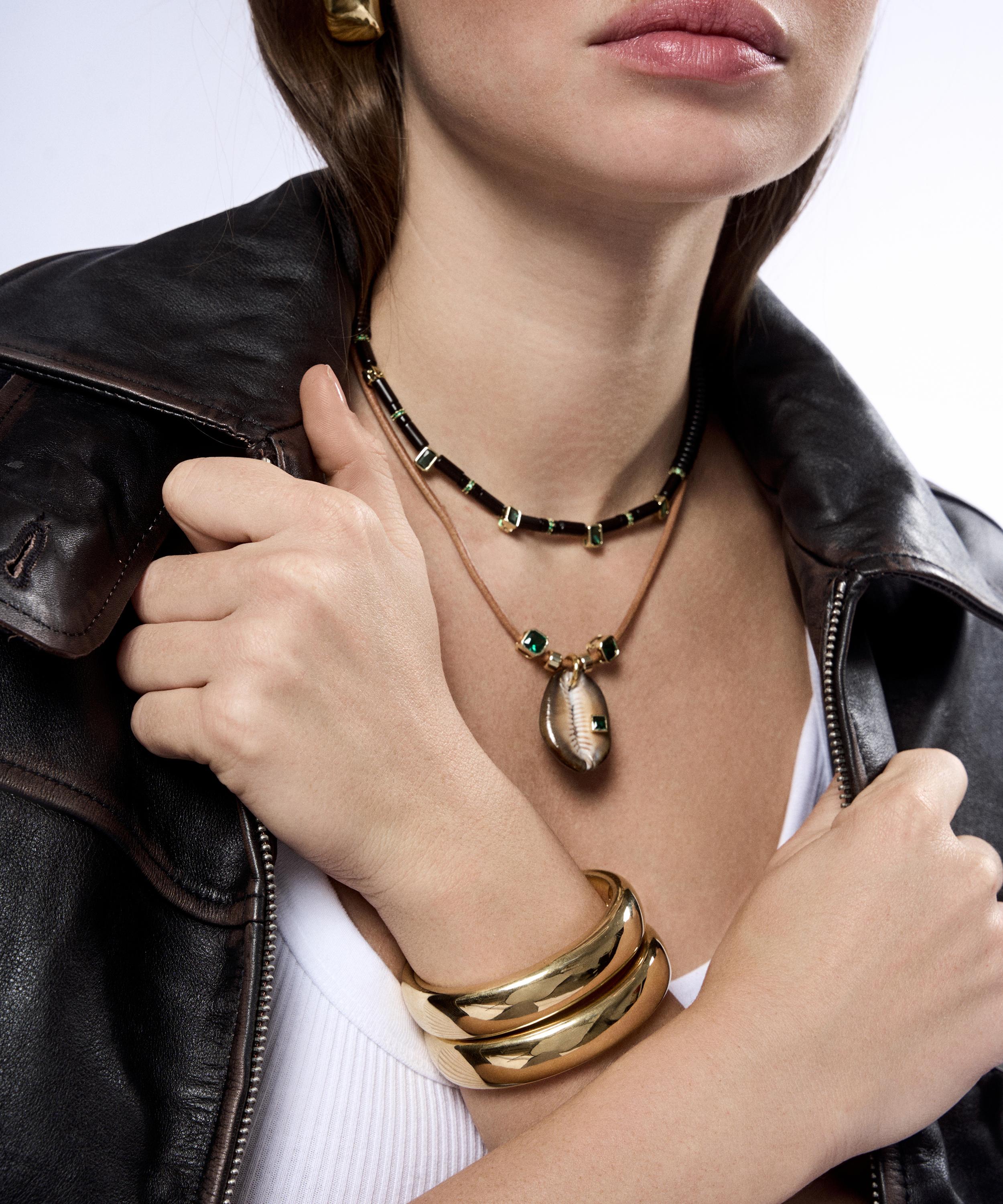 Martha Calvo - 14ct Gold-Plated Raya Cord Necklace image number 2
