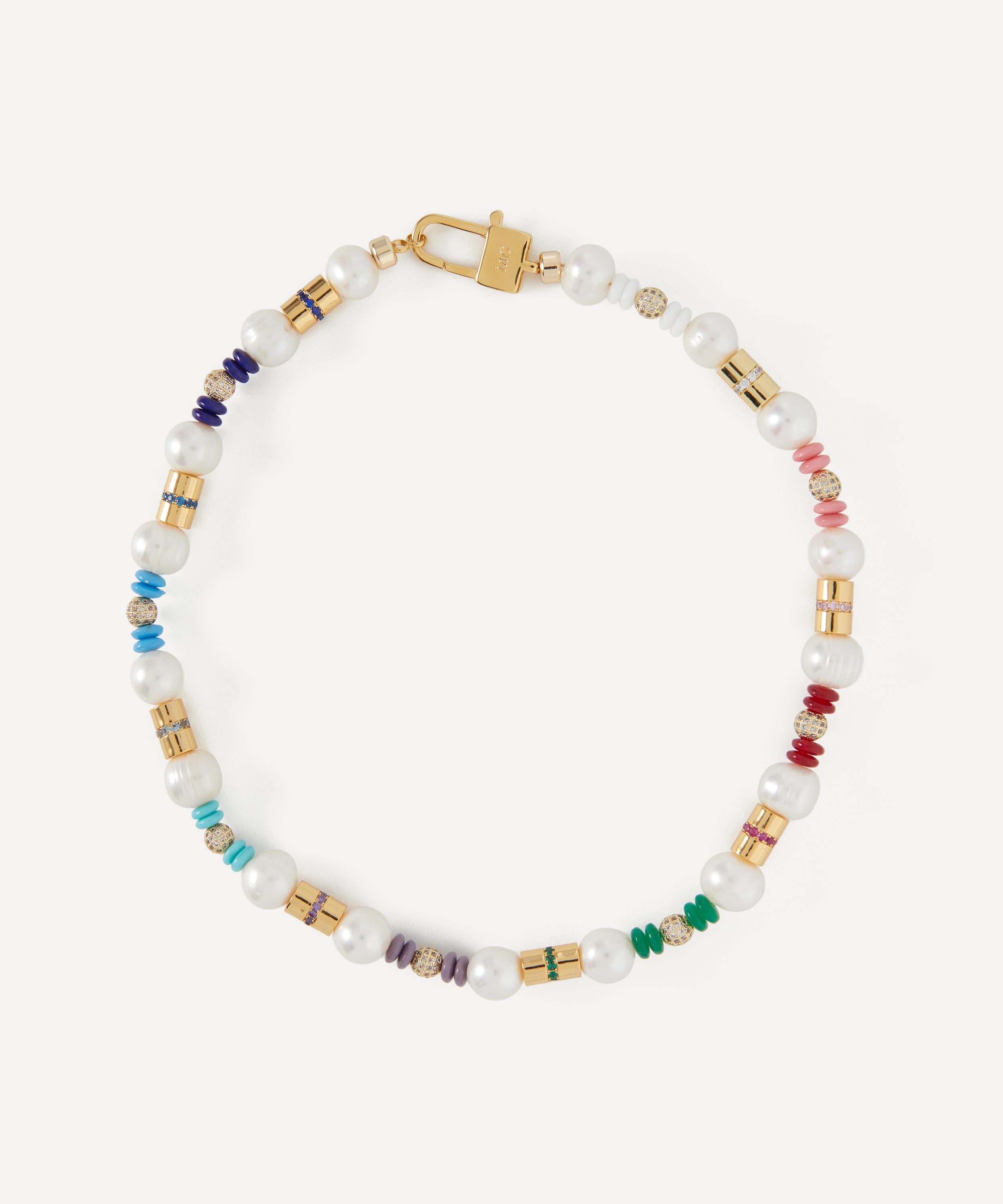 Martha Calvo - 14ct Gold-Plated Aura Beaded Necklace image number 0
