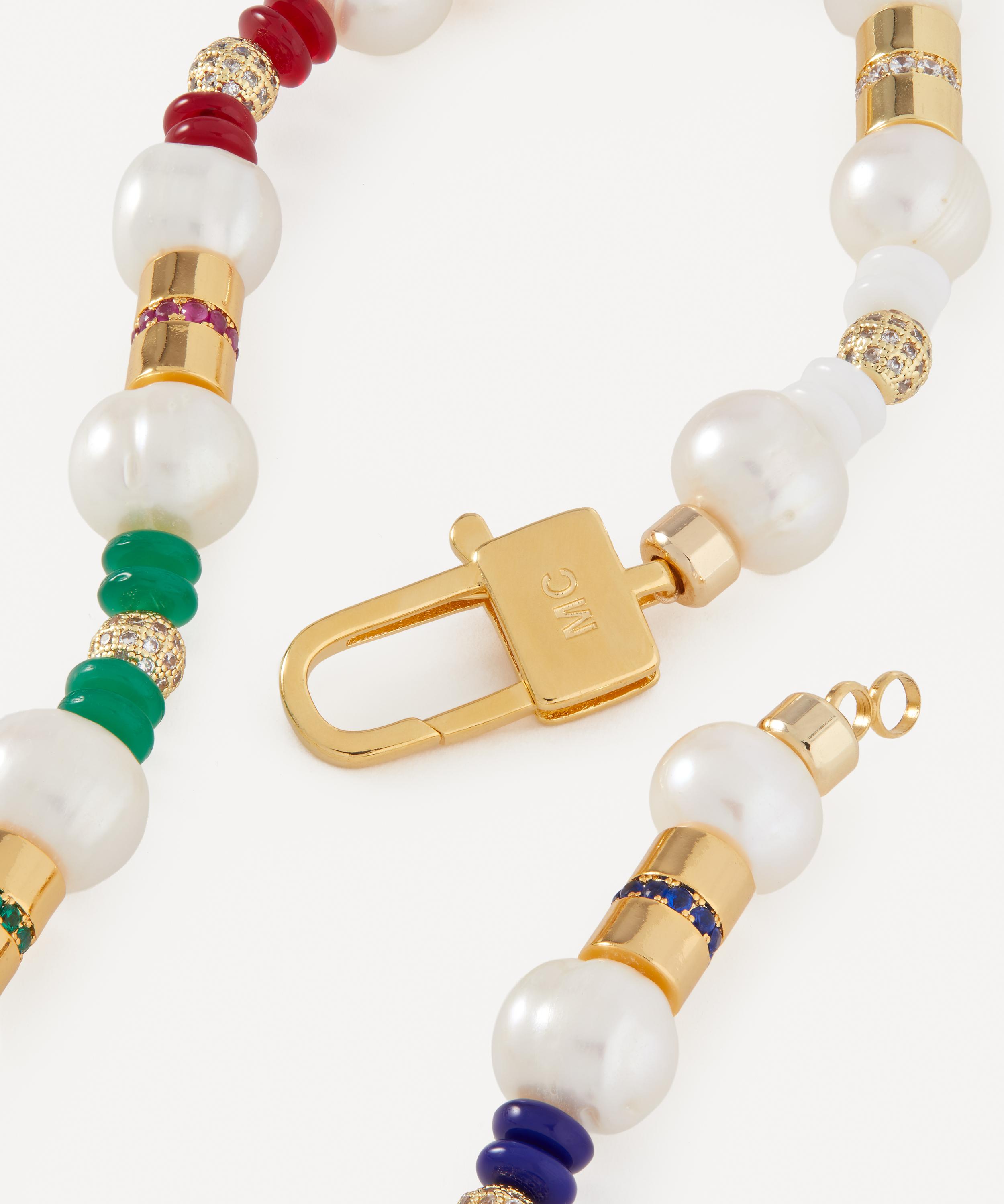 Martha Calvo - 14ct Gold-Plated Aura Beaded Necklace image number 1