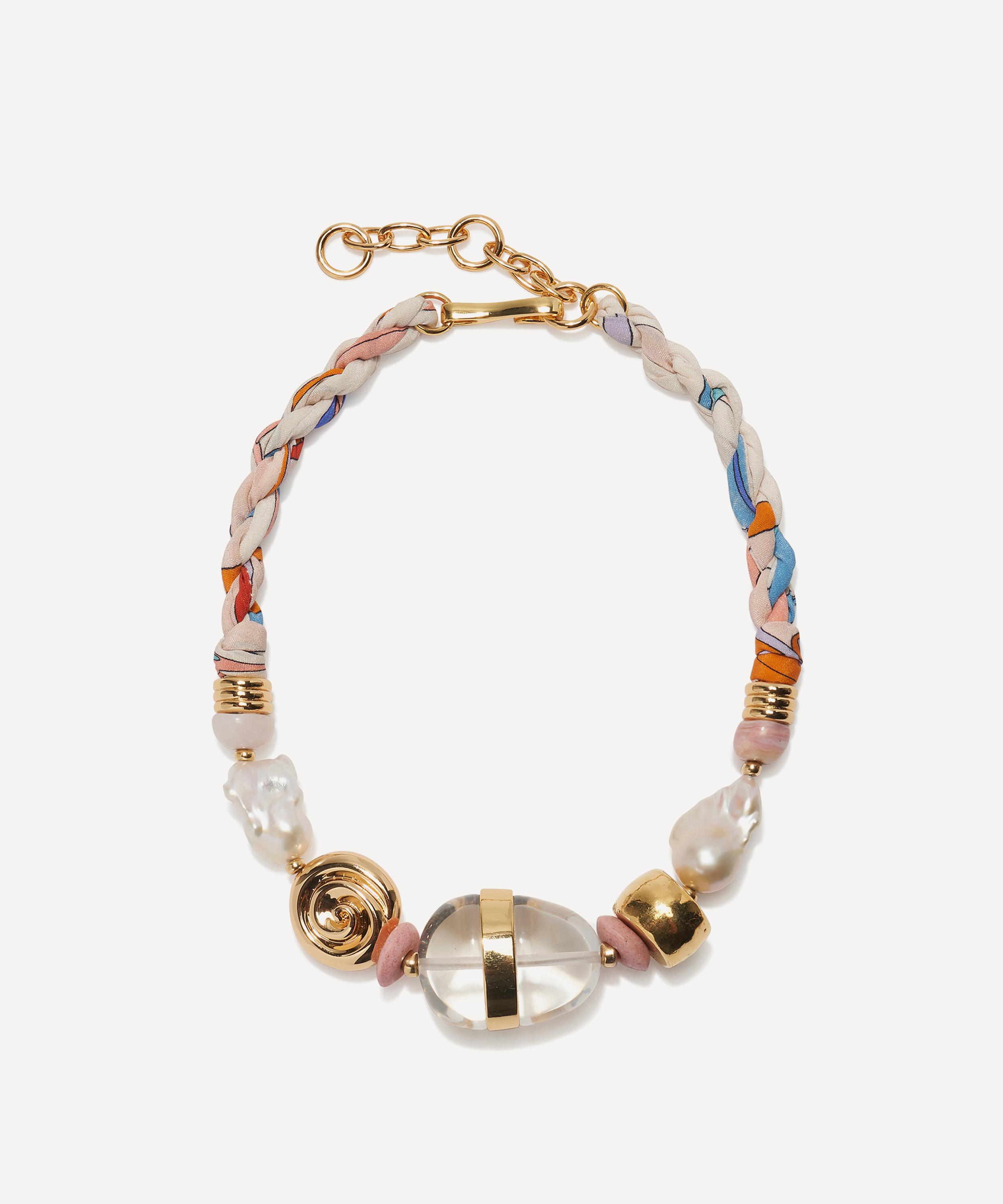 Lizzie Fortunato - Gold-Plated Majorca Beach Bead Necklace