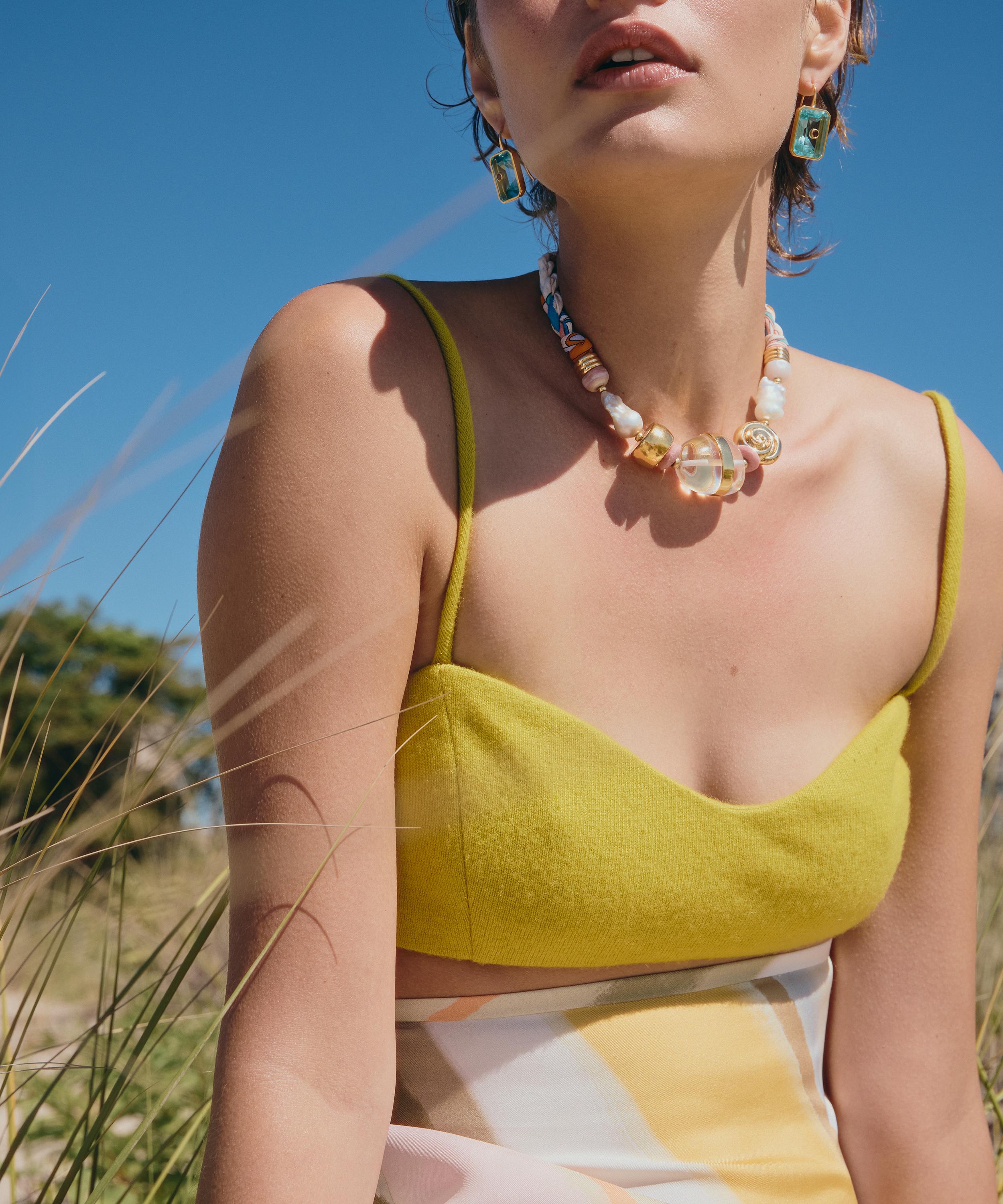 Lizzie Fortunato - Gold-Plated Majorca Beach Bead Necklace image number 2