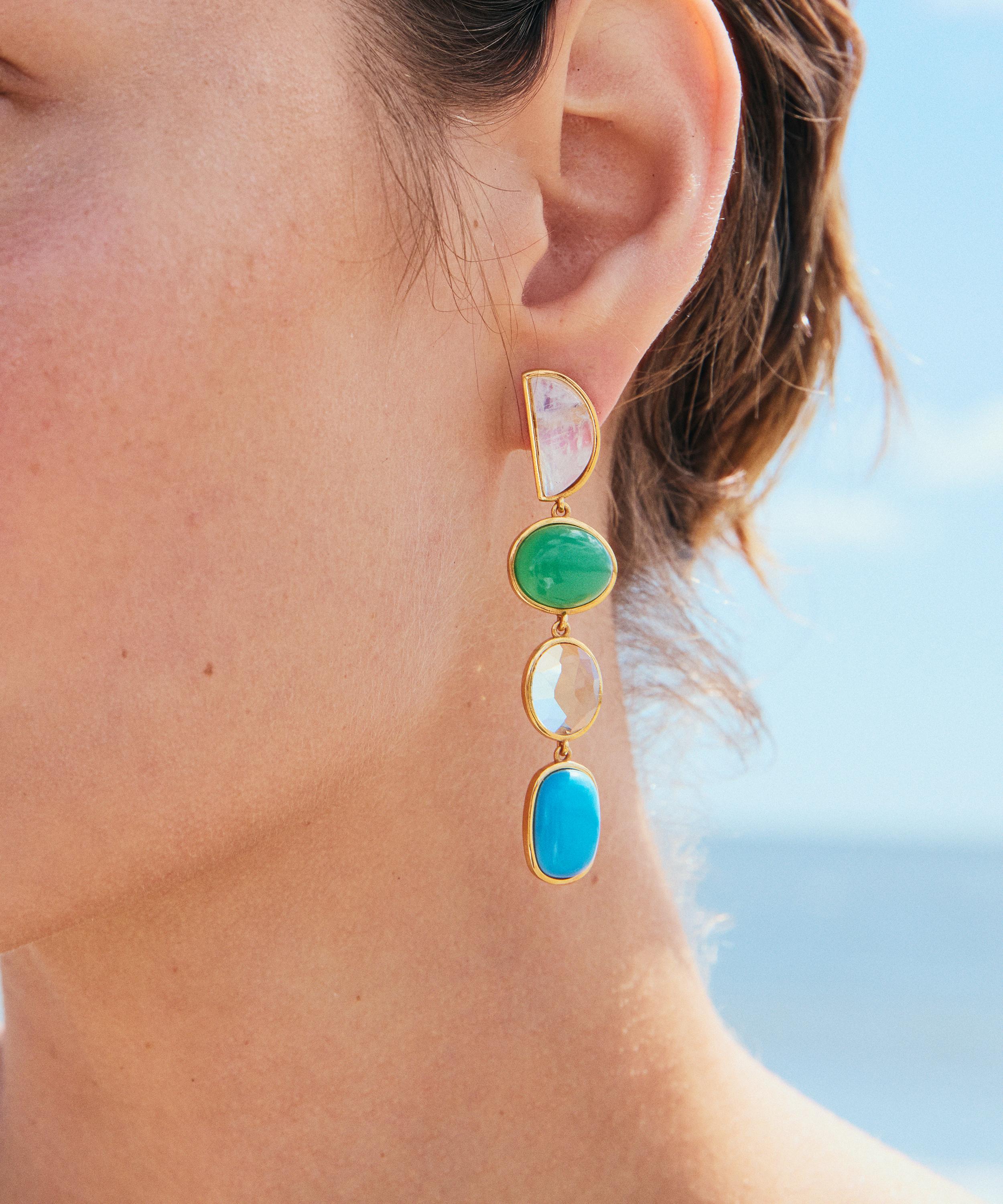 Lizzie Fortunato - Gold-Plated Cala Drop Earrings image number 1