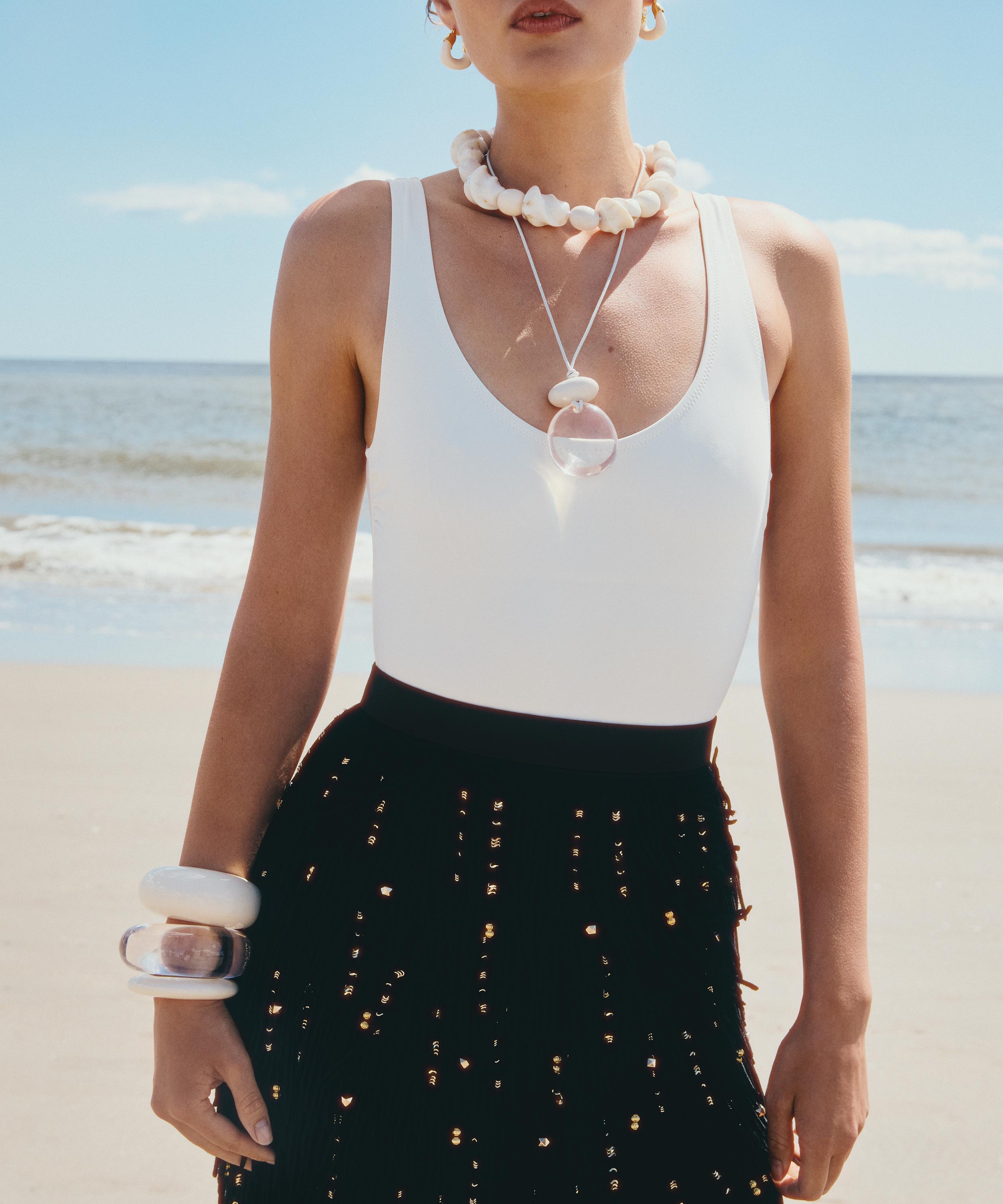 Lizzie Fortunato - Gold-Plated Lune Cord Necklace image number 1