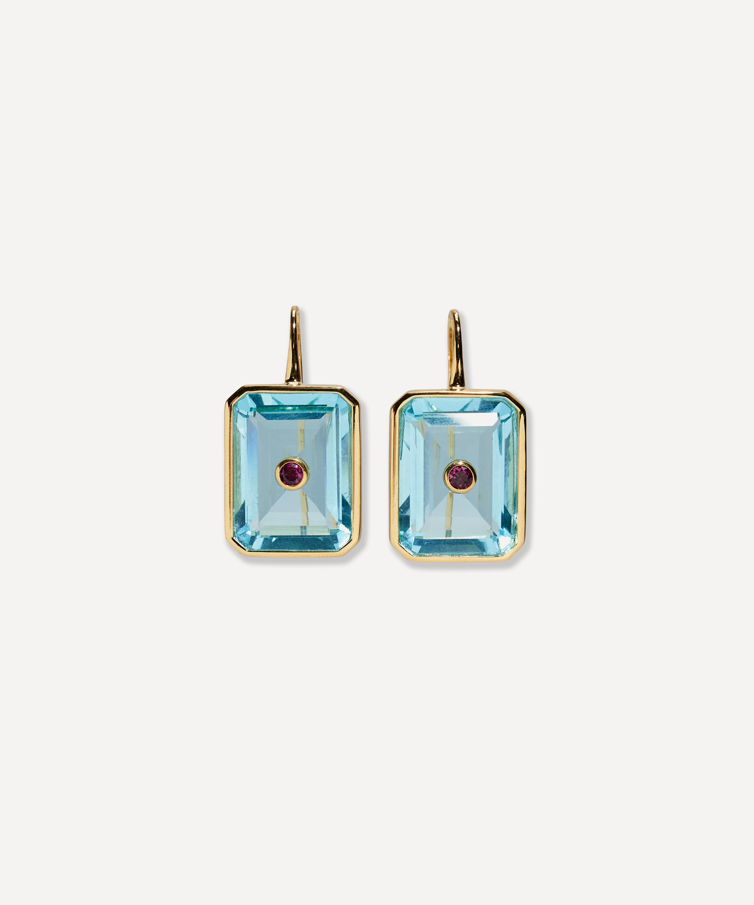 Lizzie Fortunato - Gold-Plated Tile Drop Earrings